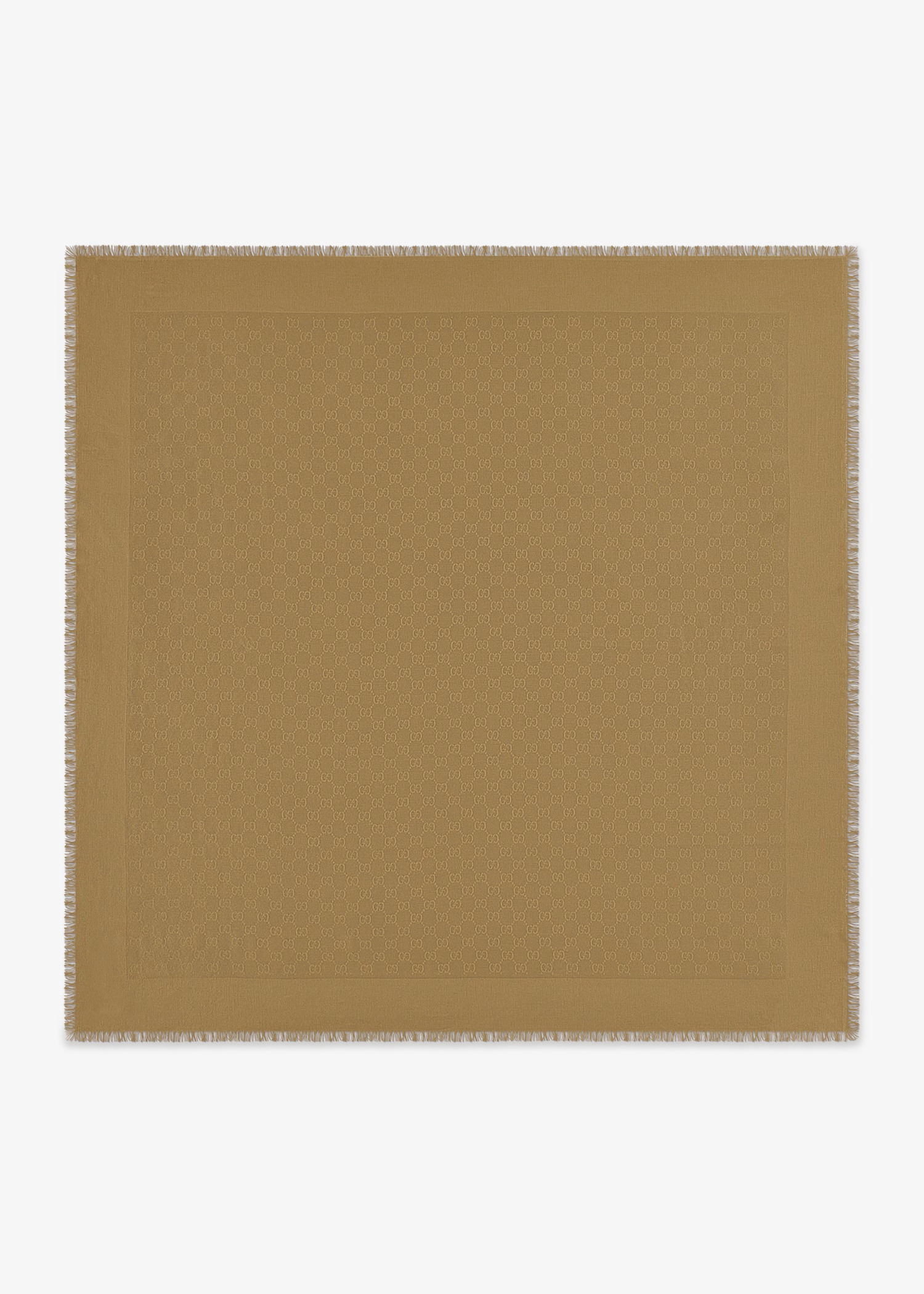 

GG silk cotton jacquard shawl, Brown