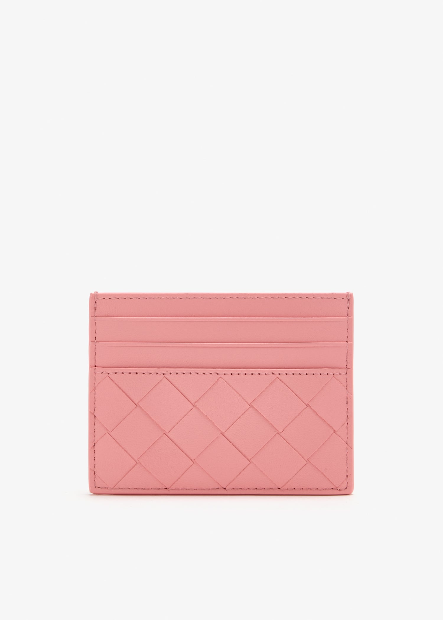 

Intrecciato credit card case, Pink