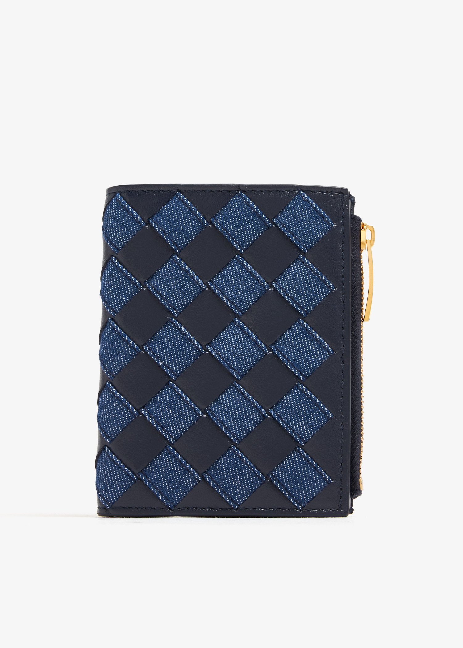 

Intrecciato small bi-fold wallet, Blue