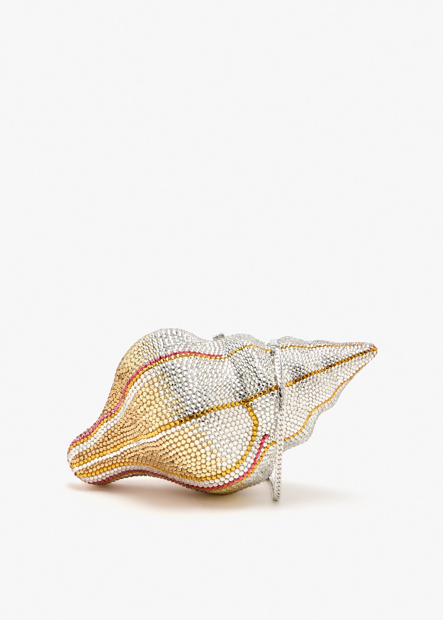 

Conch Shape Faux Crystal clutch, Gold