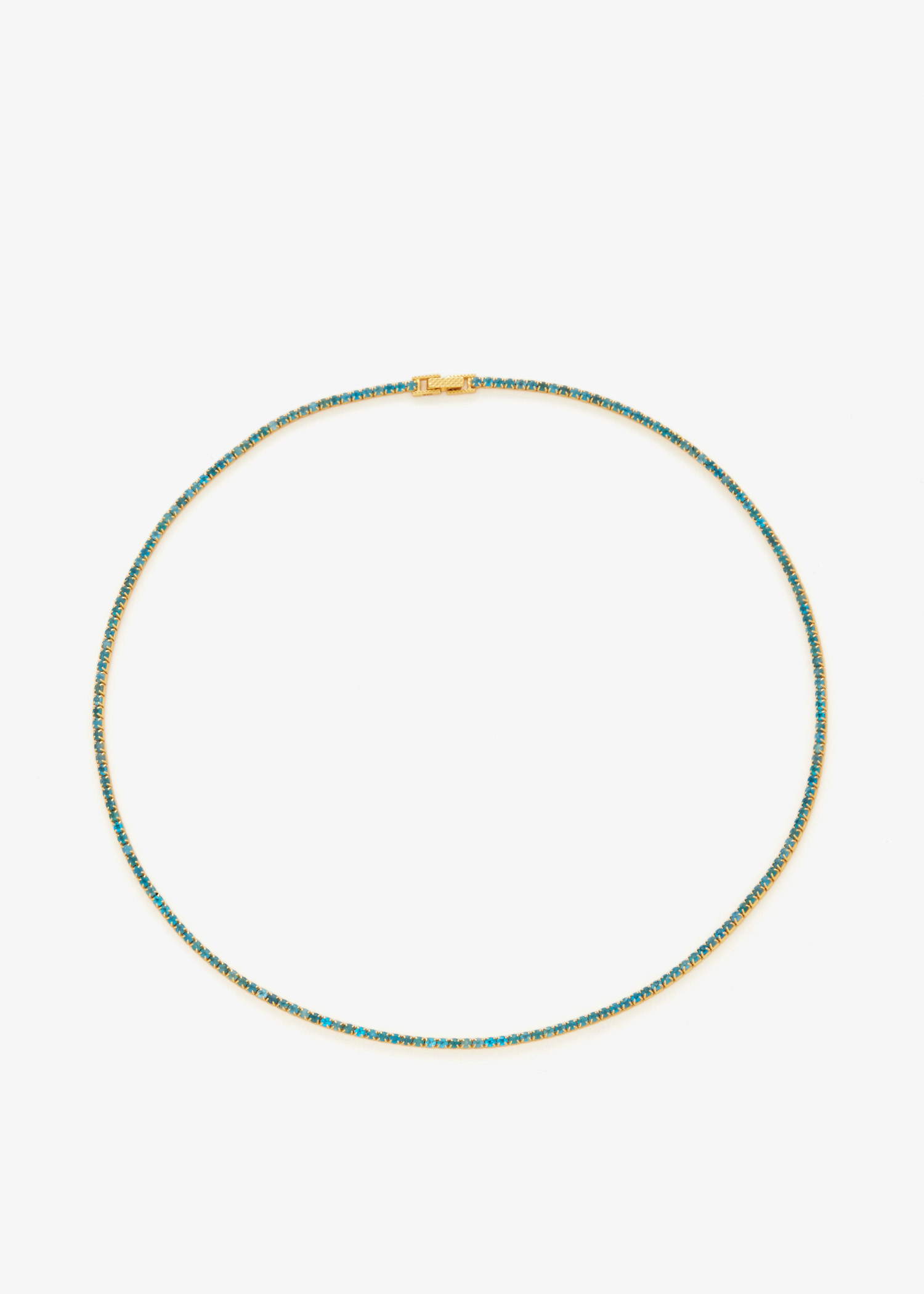

Apatite tennis necklace, Gold