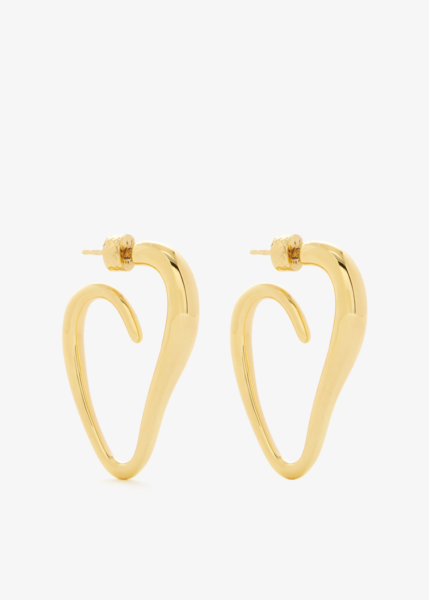 

Abstract Heart hoop earrings, Gold