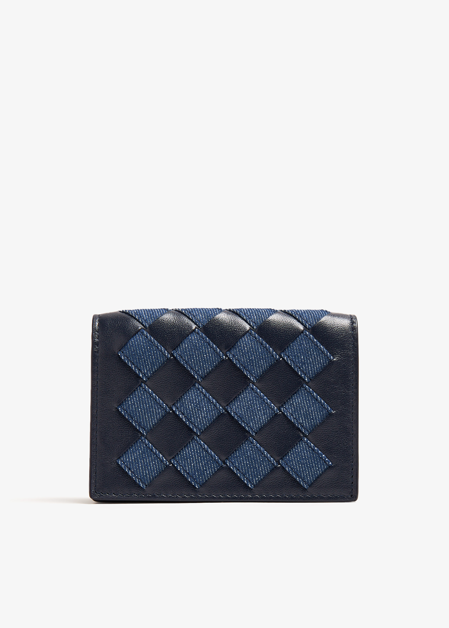 

Intrecciato business card case, Blue