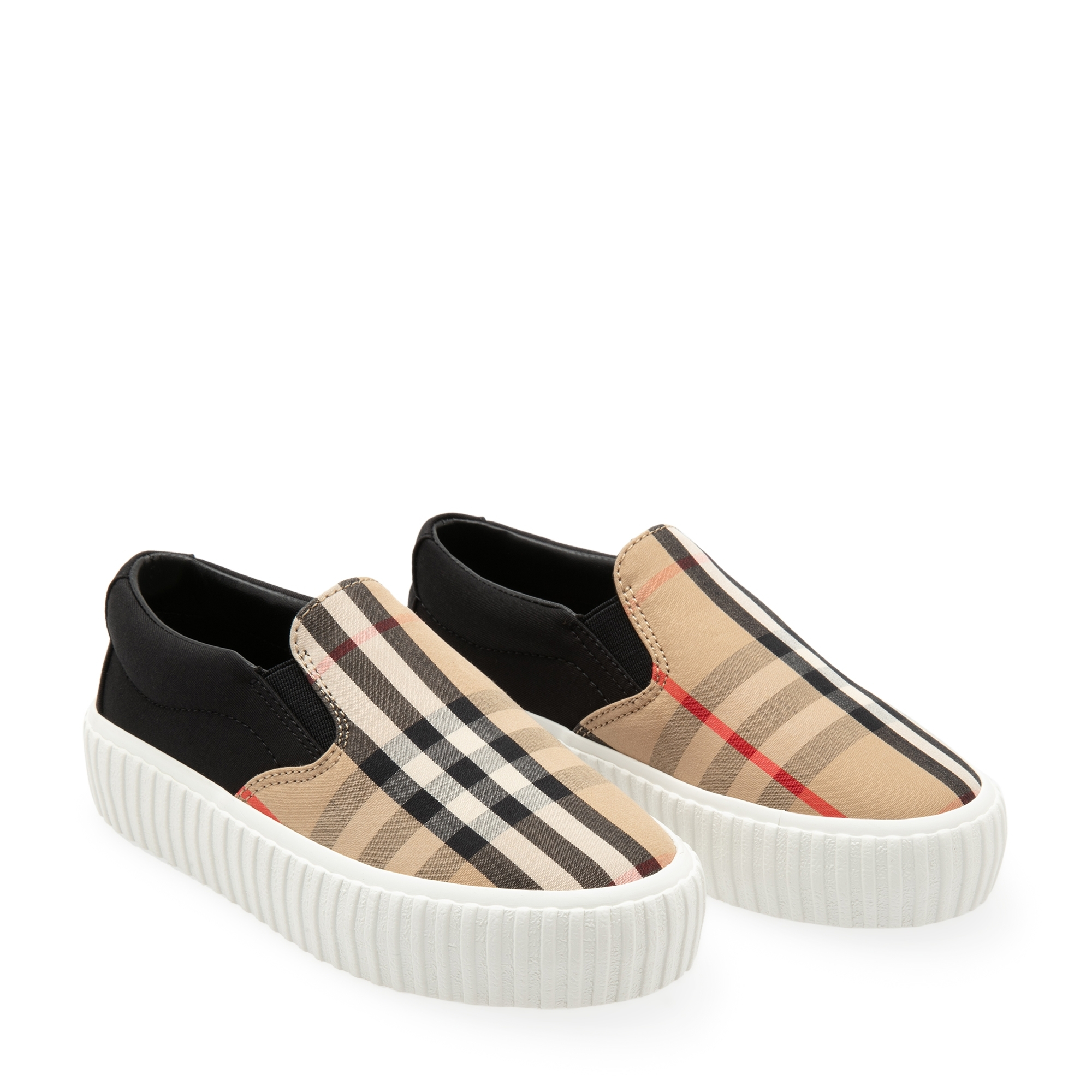 

Check slip-on sneakers, Black