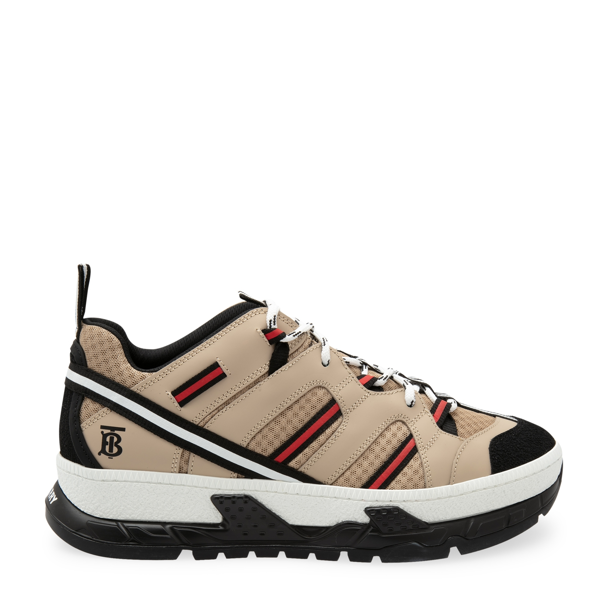 

Mesh and leather sneakers, Beige