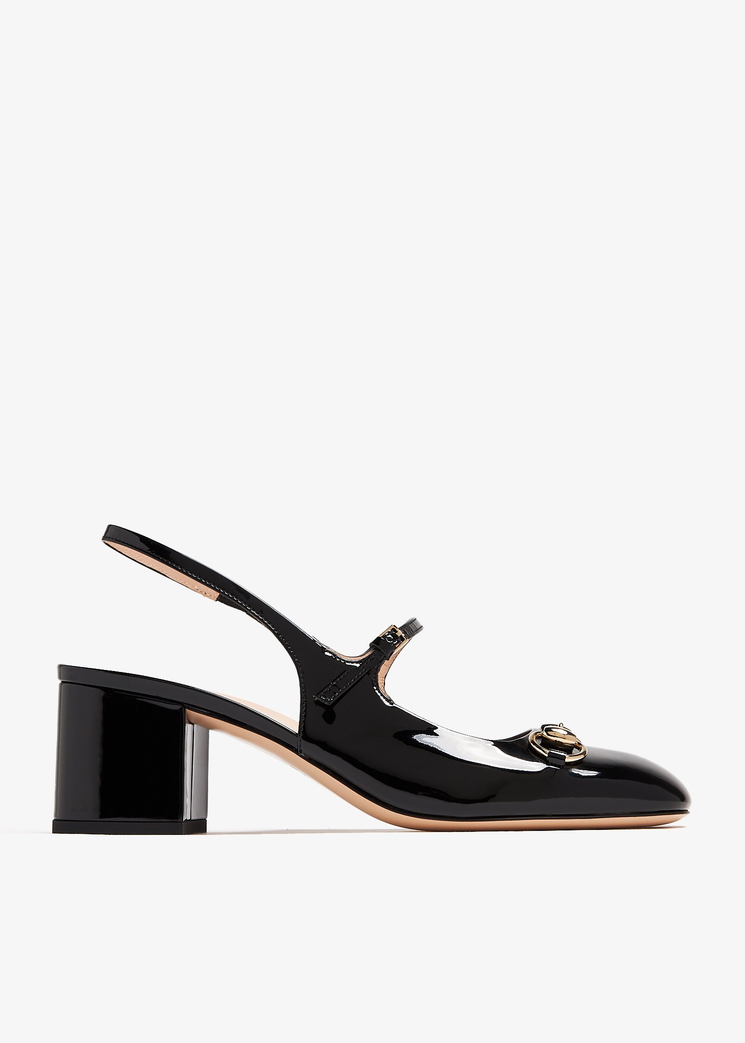 

Horsebit slingback pumps, Black