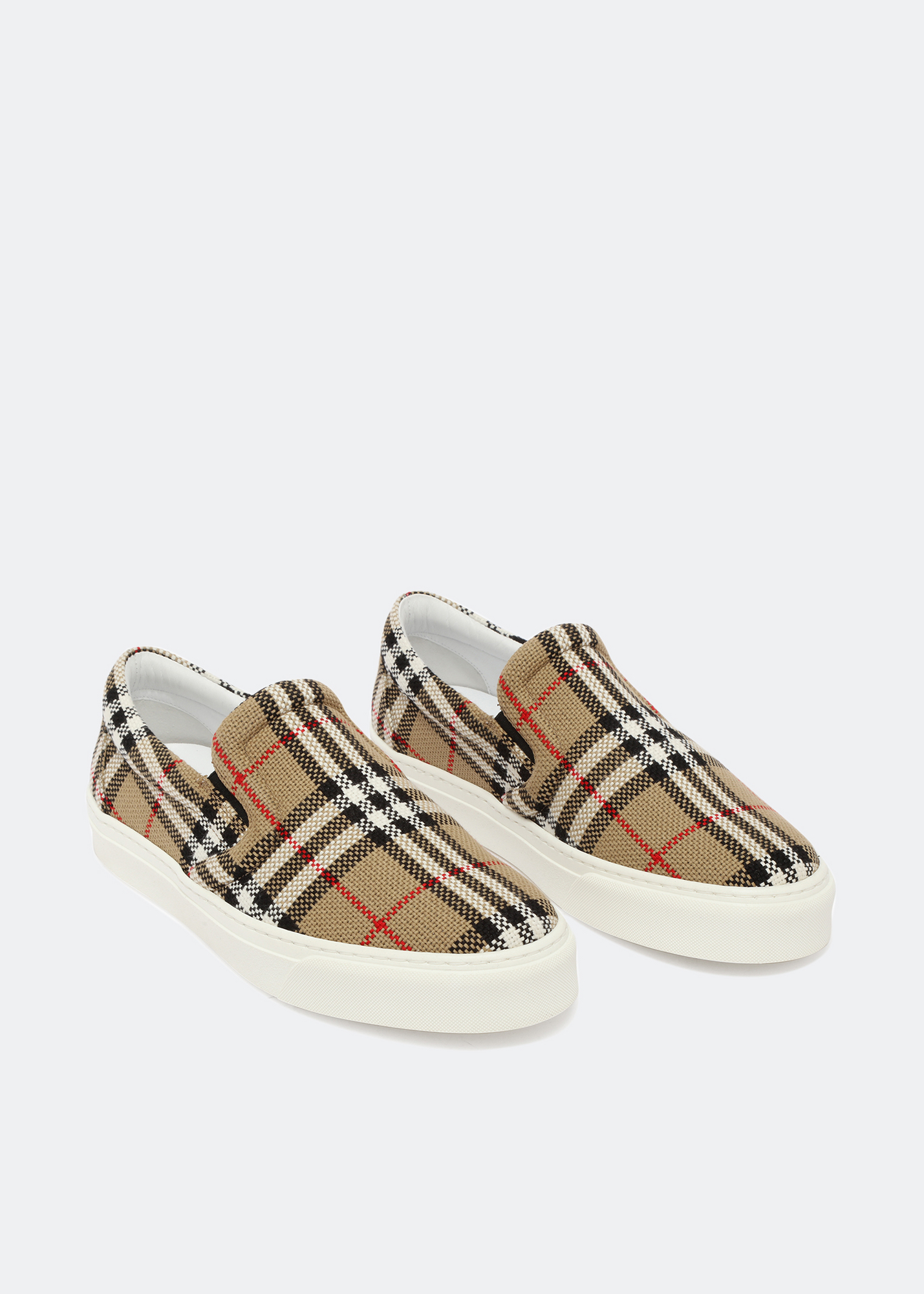 

Woven slip-on sneakers, Beige