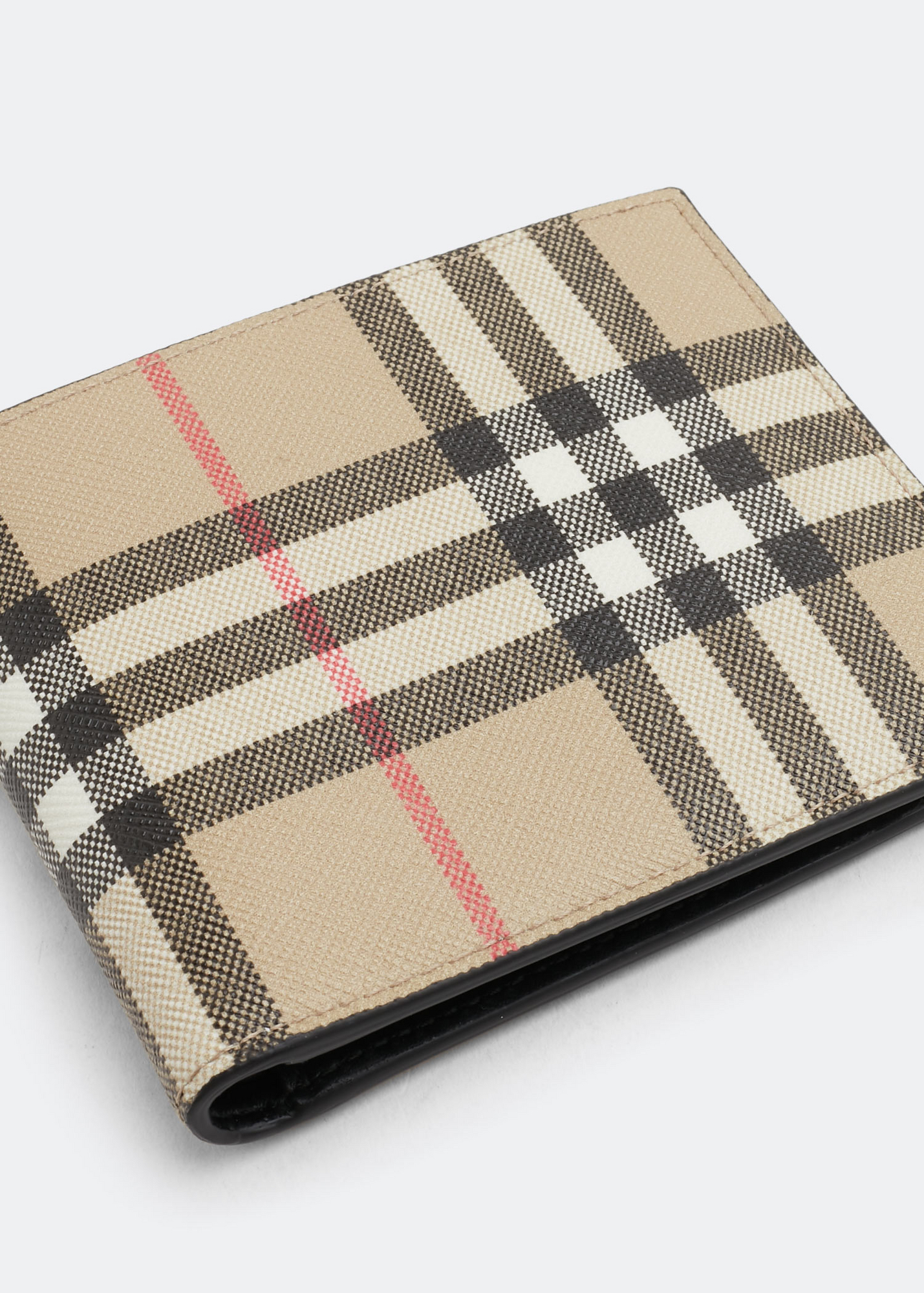 

Vintage check bi-fold wallet, Beige