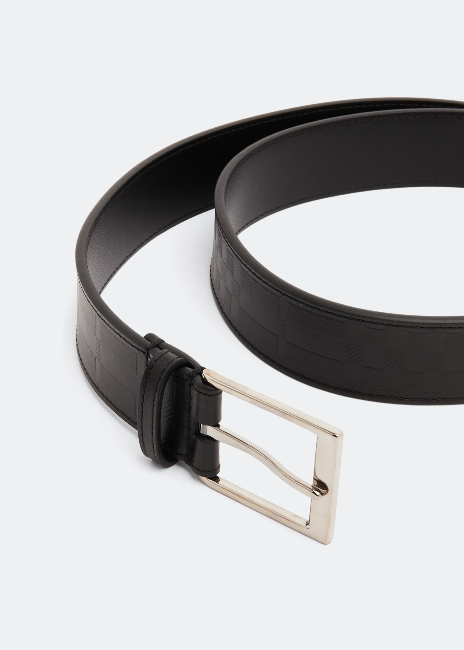 

Embossed check belt, Black