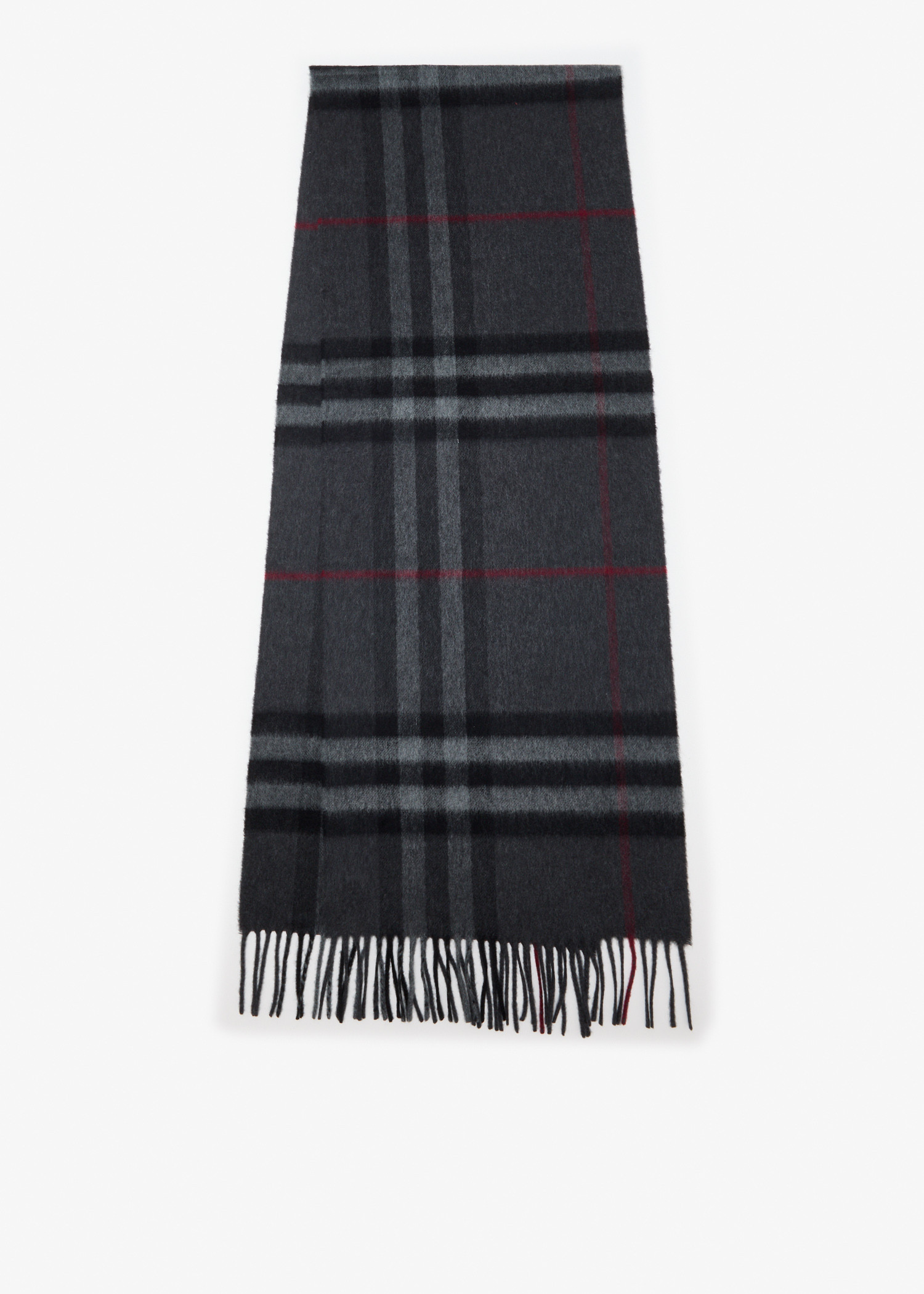 

Check Cashmere scarf, Grey