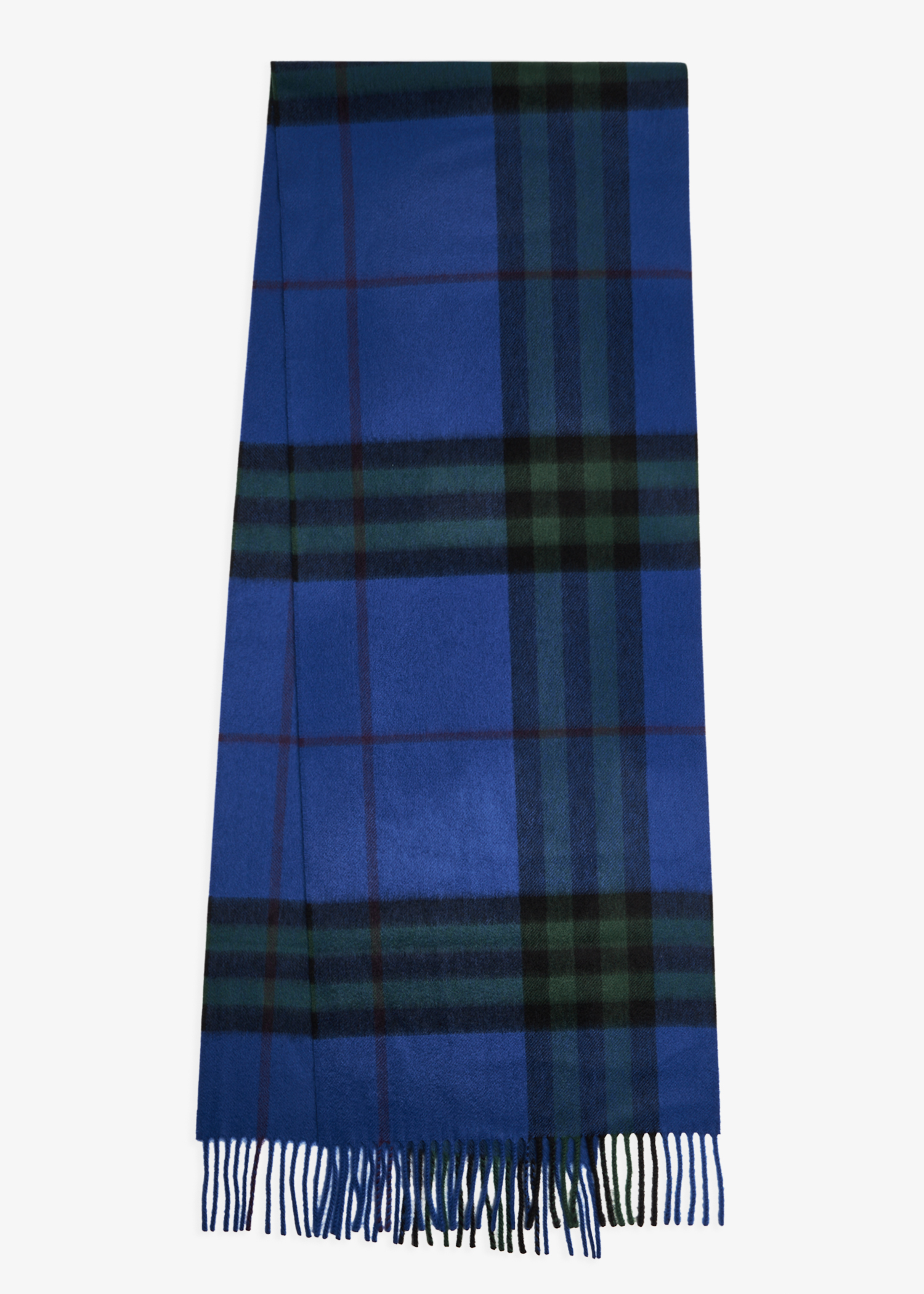 

Check cashmere scarf, Blue