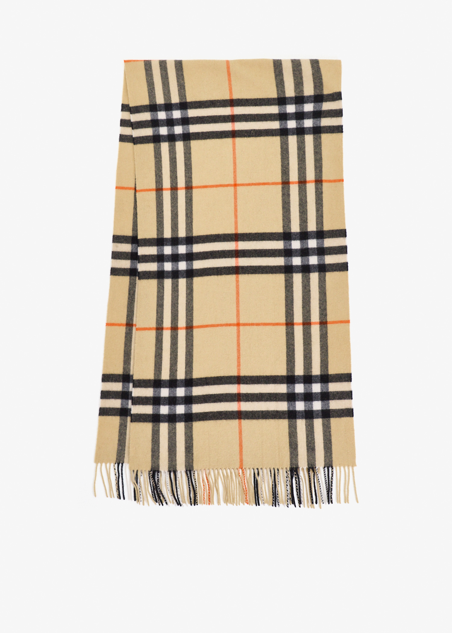 

Wide Check scarf, Beige