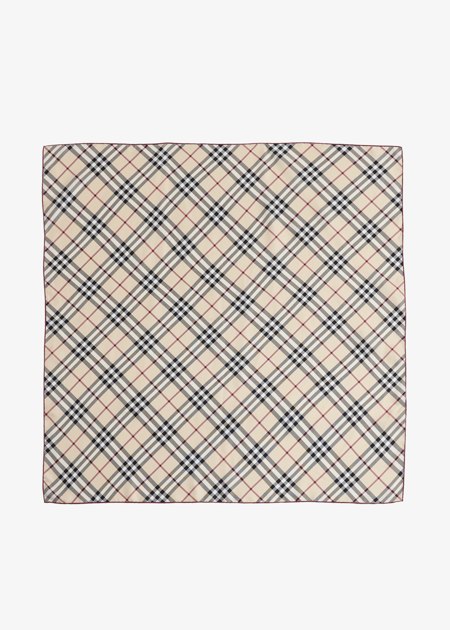 

Check silk scarf, Printed