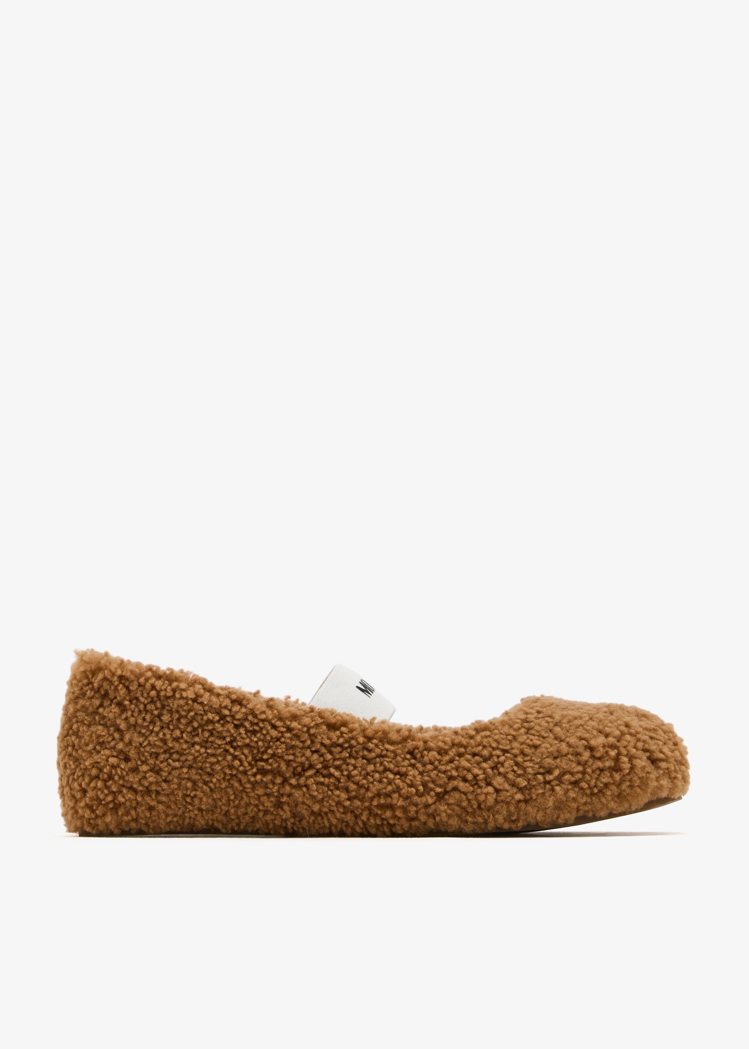 

Shearling ballerinas, Brown