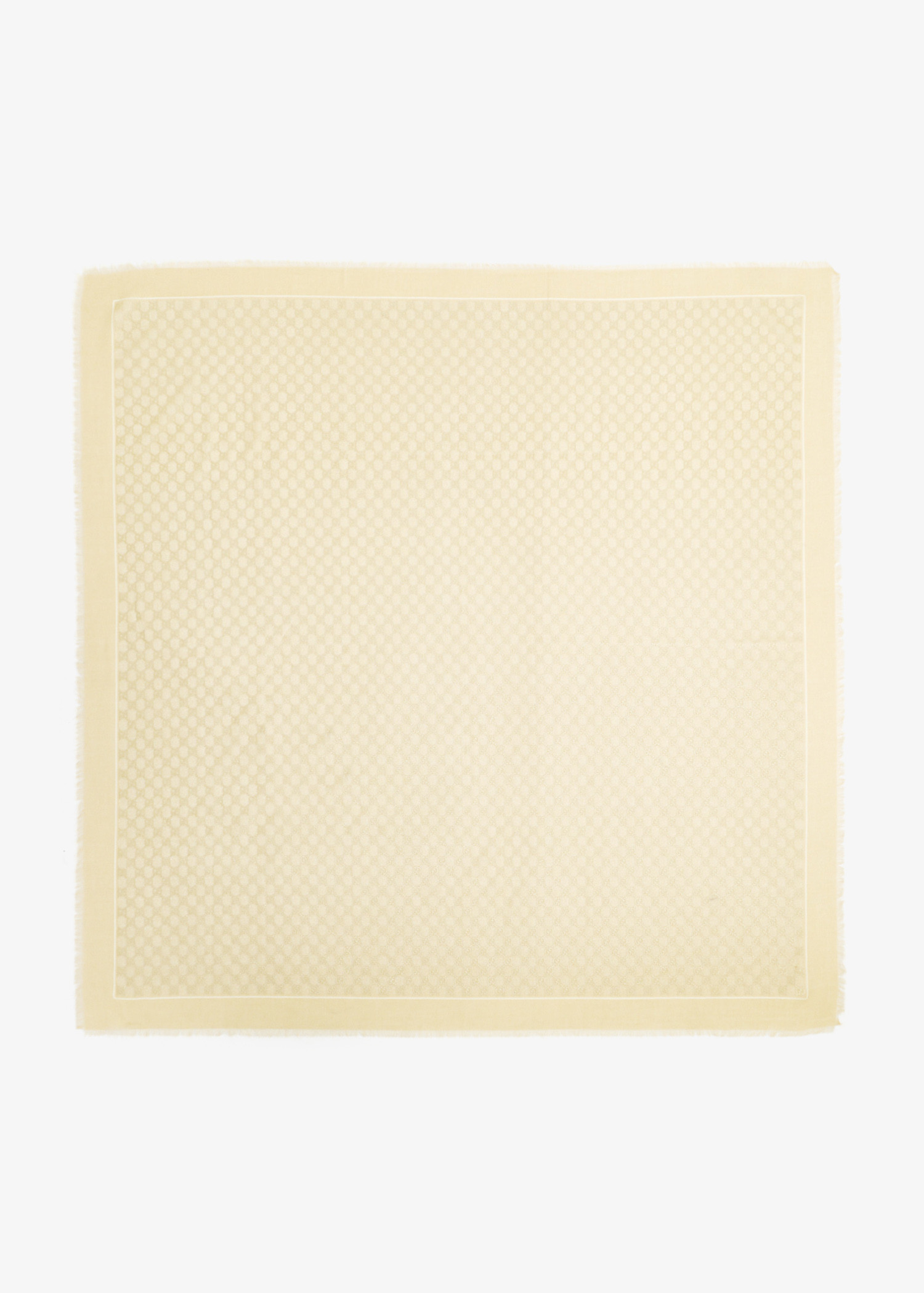 

Laminated GG wool shawl, Cream