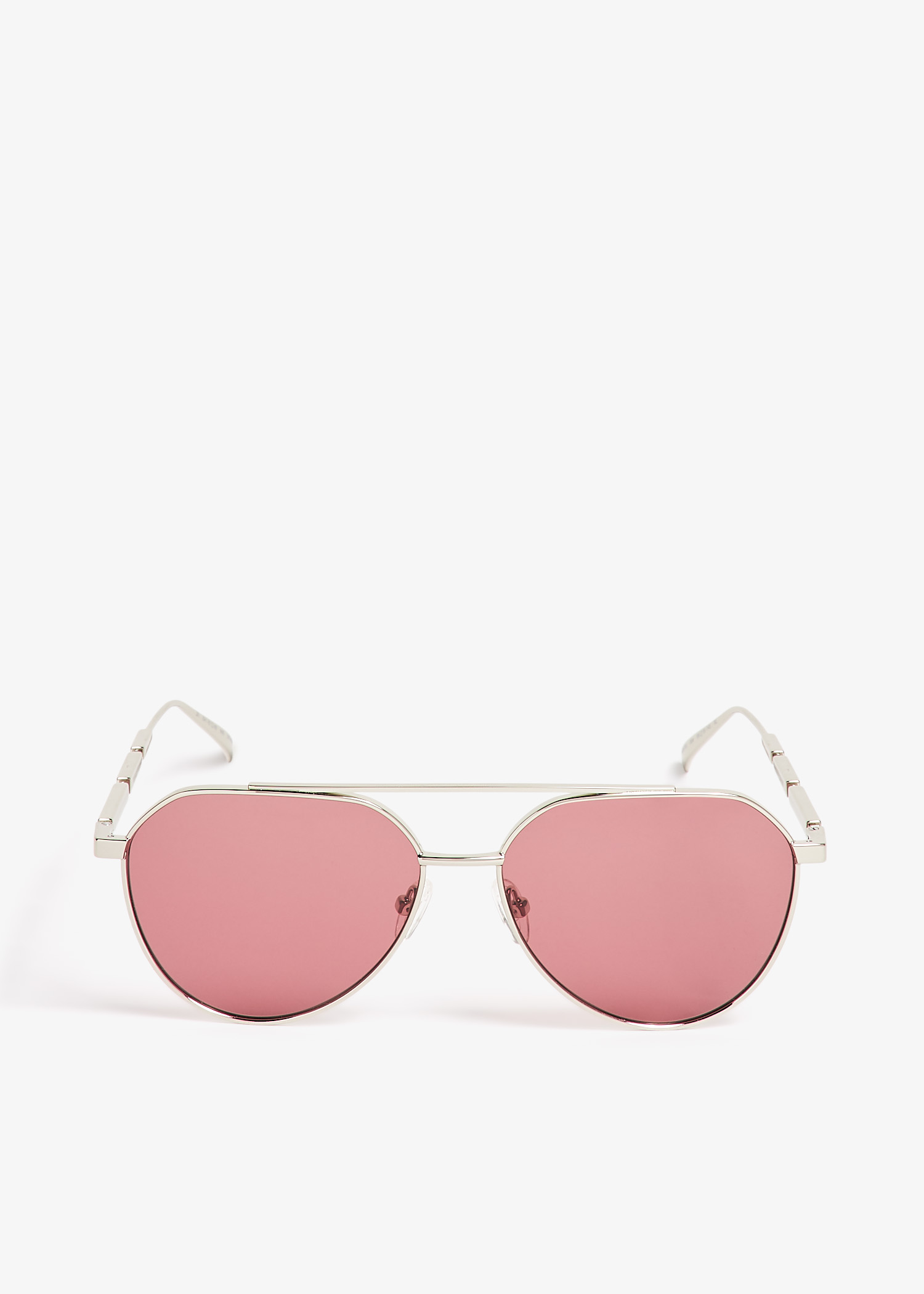 

Metal Plaque Pilot sunglasses, Silver