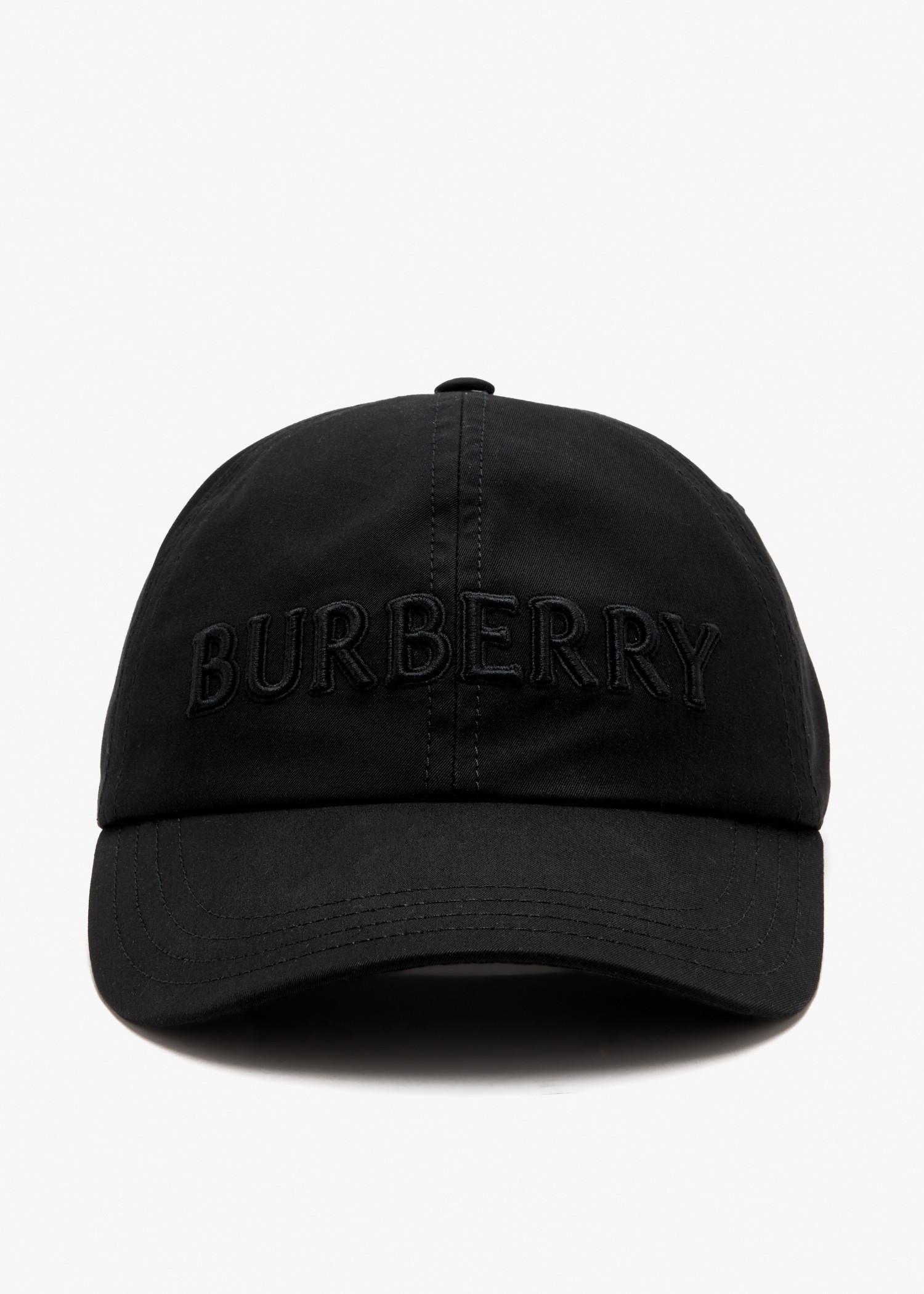 

Logo gabardine baseball cap, Black