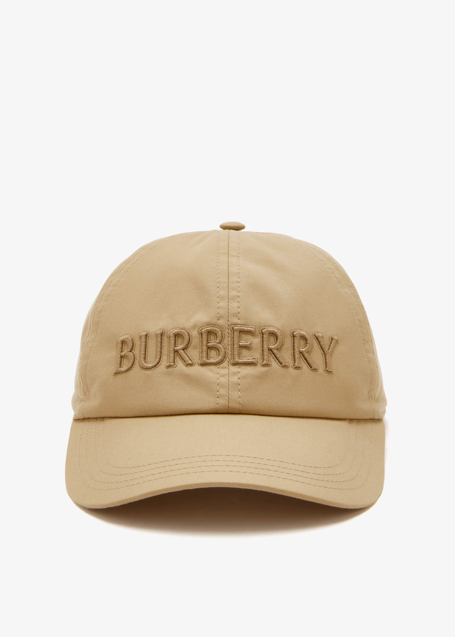 

Logo gabardine baseball cap, Beige