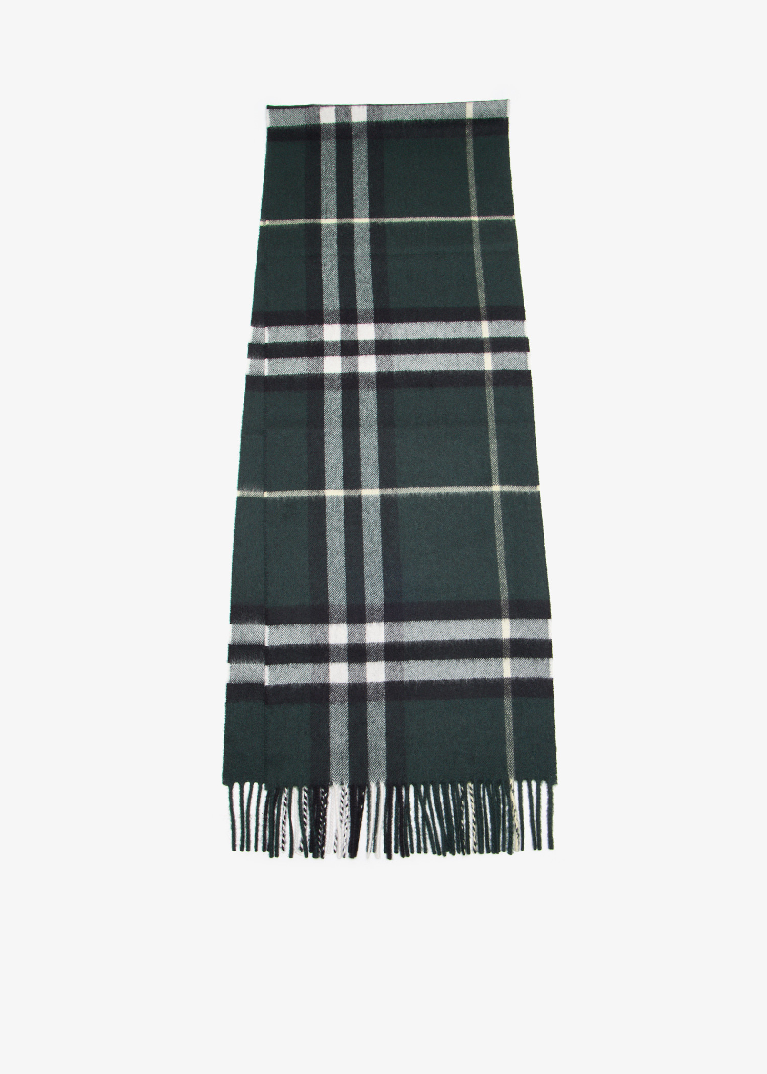 

Check cashmere scarf, Black