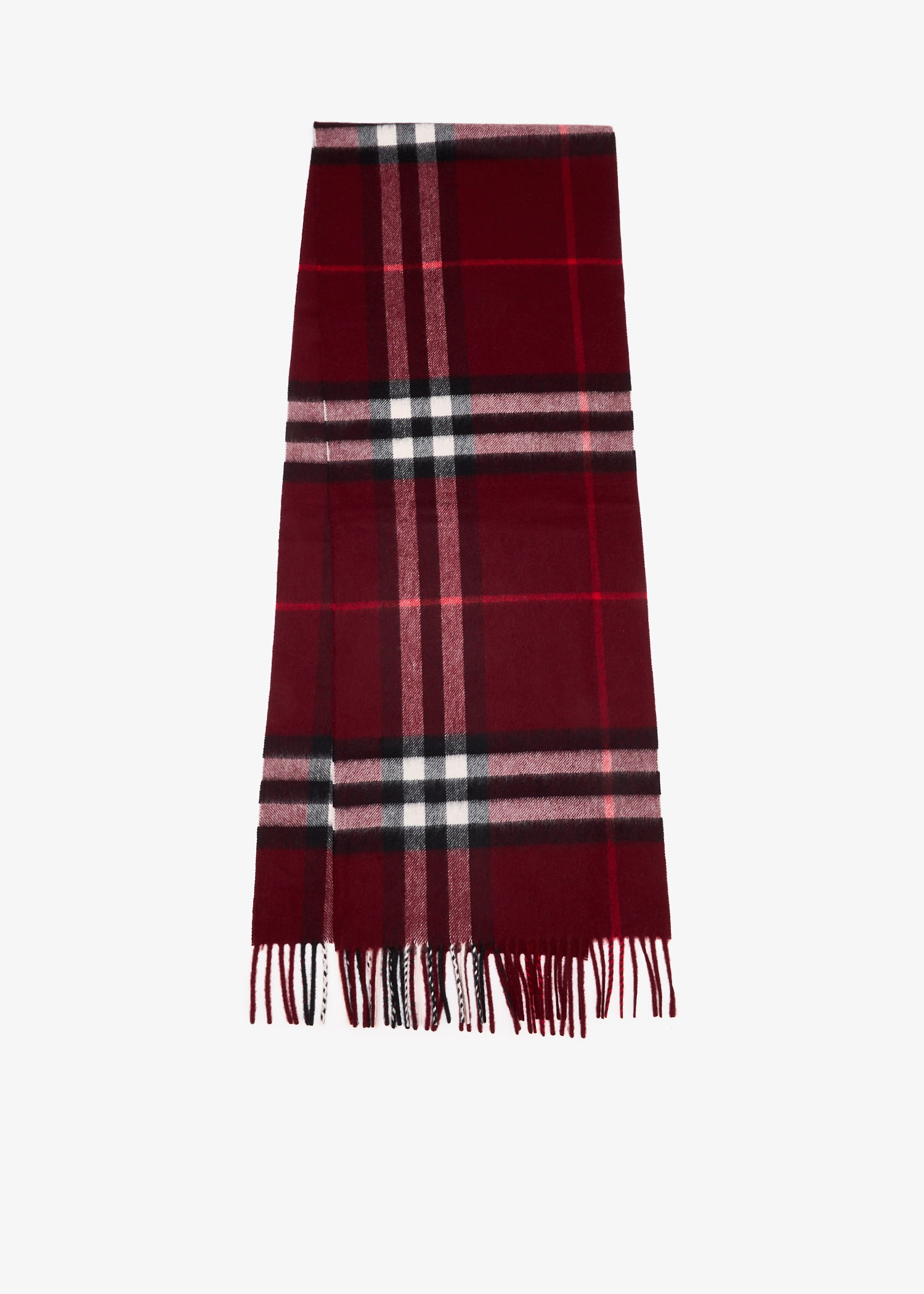 

Check cashmere scarf, Red