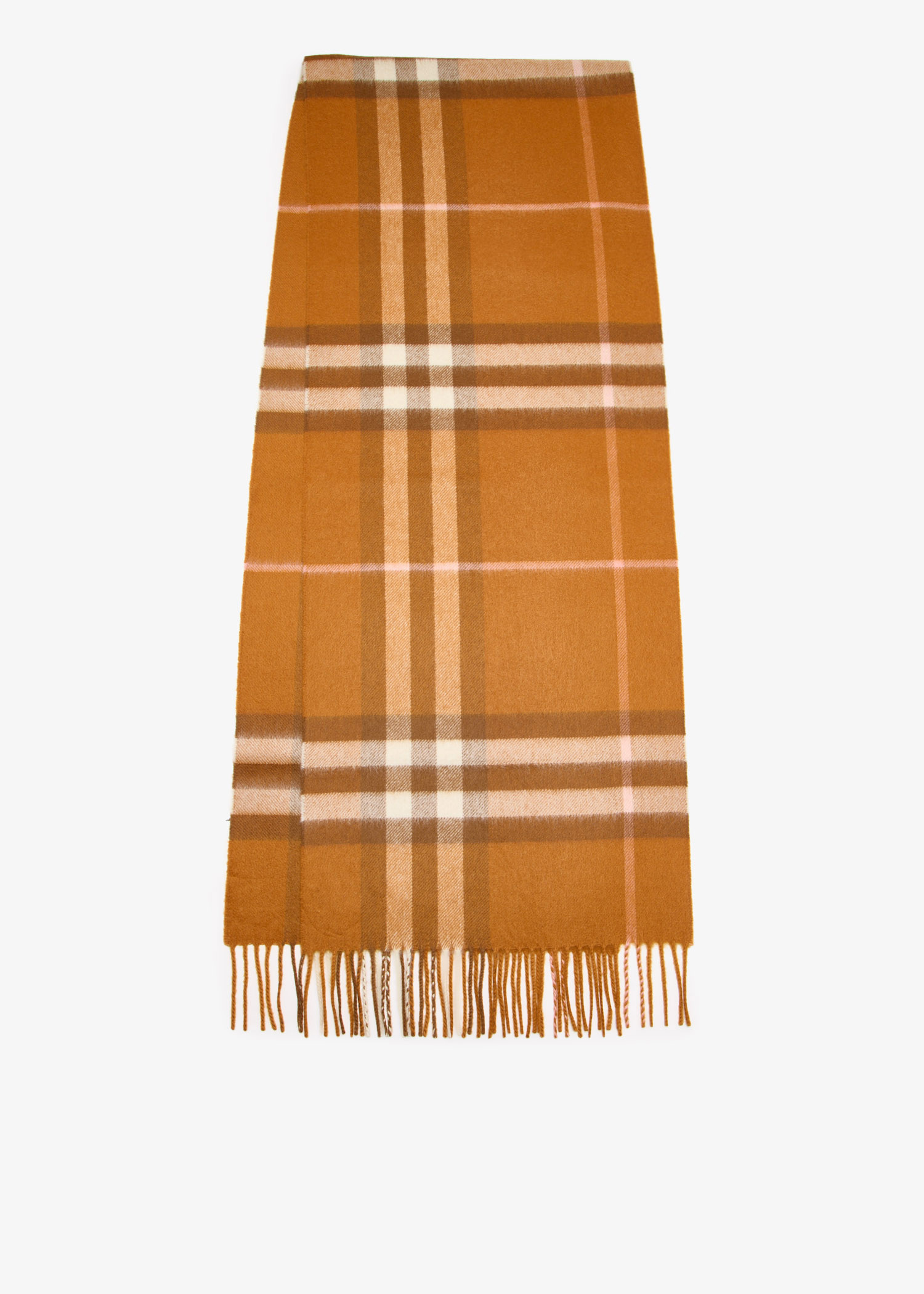 

Check cashmere scarf, Orange