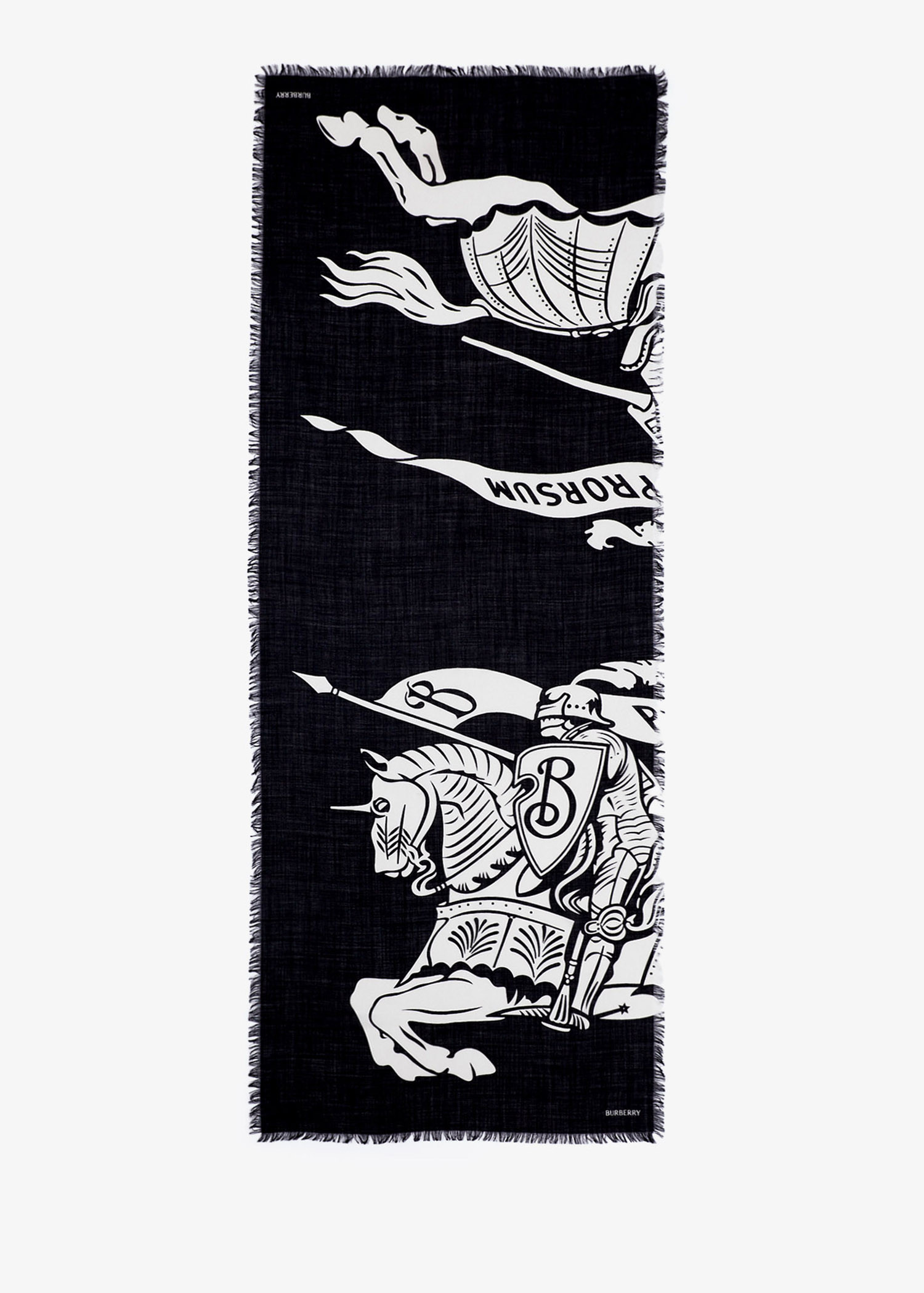

Equestrian Knight wool scarf, Printed