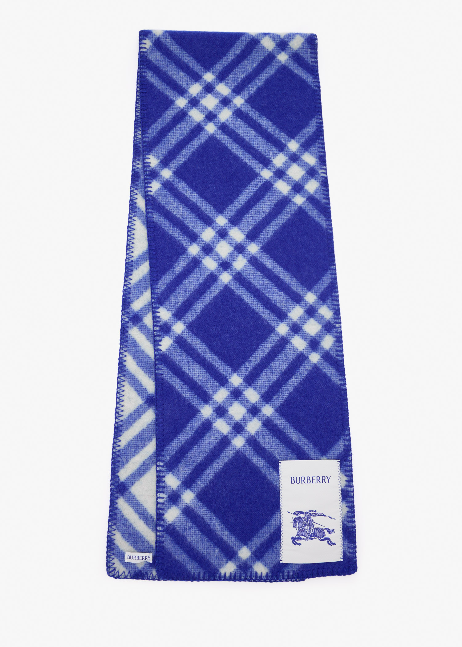 

Check Wool scarf, Blue