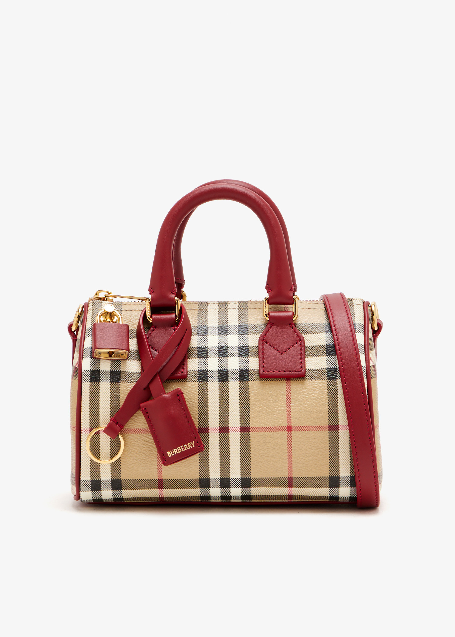 

Mini Check bowling bag, Printed