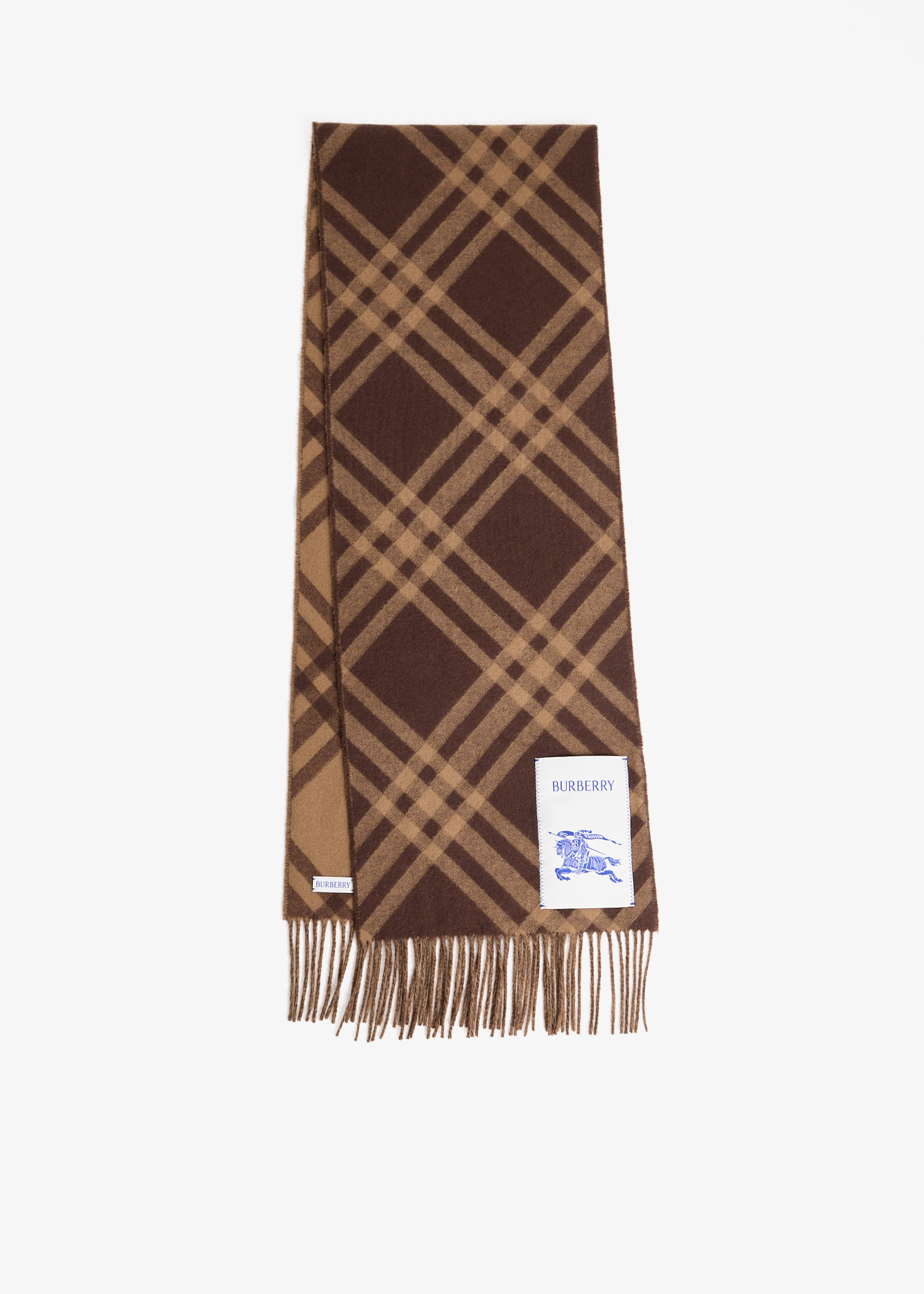 

Check cashmere scarf, Brown