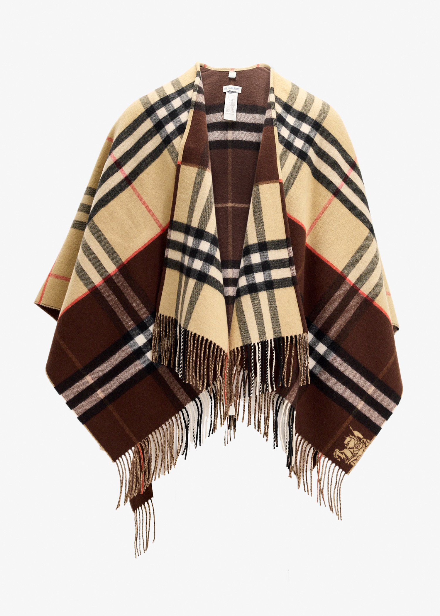

Contrast Check cape, Brown