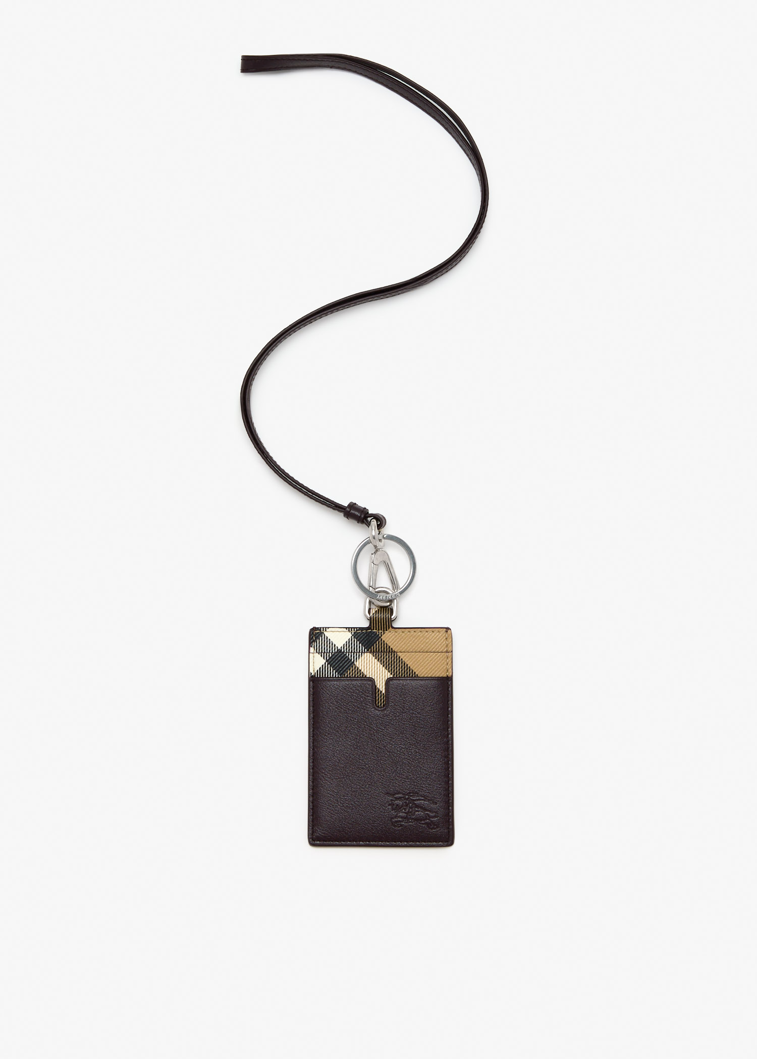 

Pop Check lanyard card case, Brown