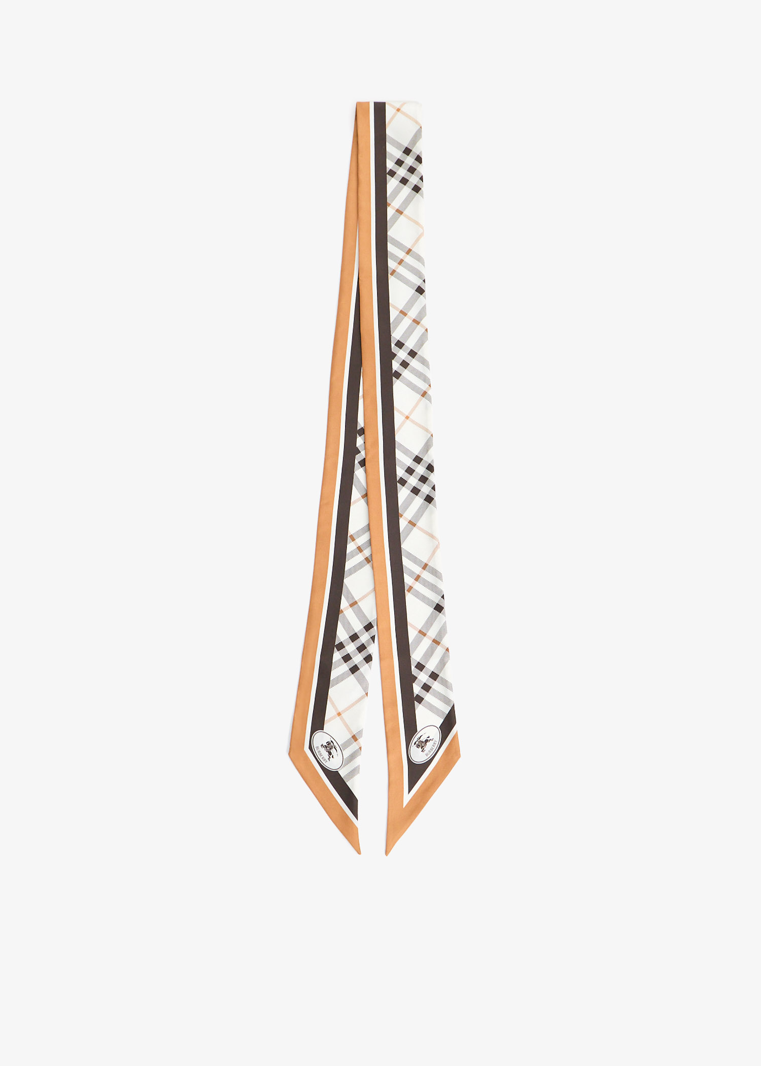 

Skinny Check silk scarf, Printed