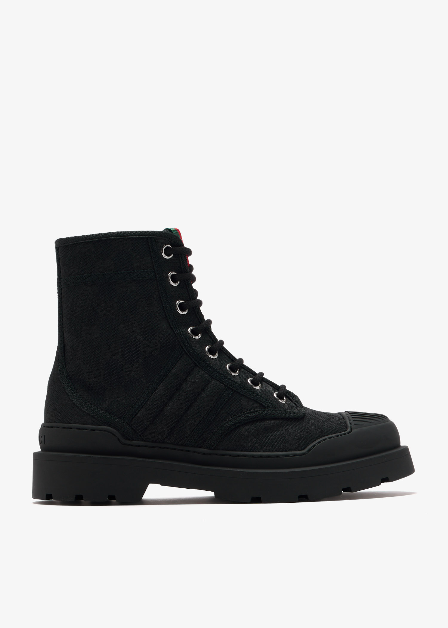 

GG canvas Web boots, Black