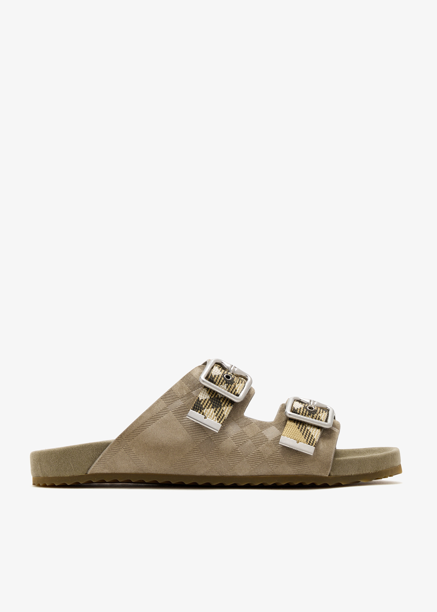 

Check Suede Urchin sandals, Beige