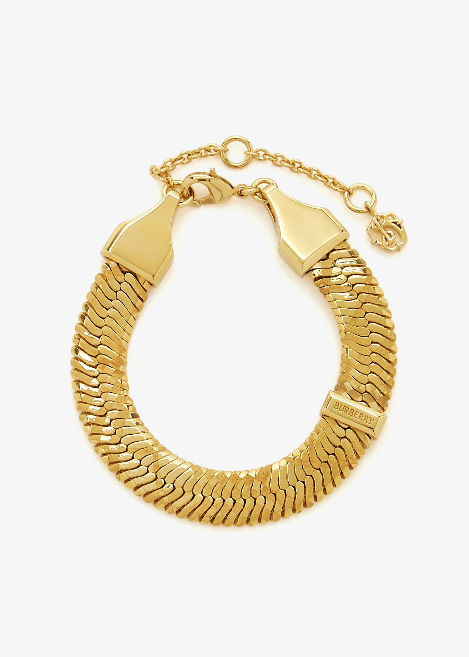 

Engraved Check bracelet, Gold