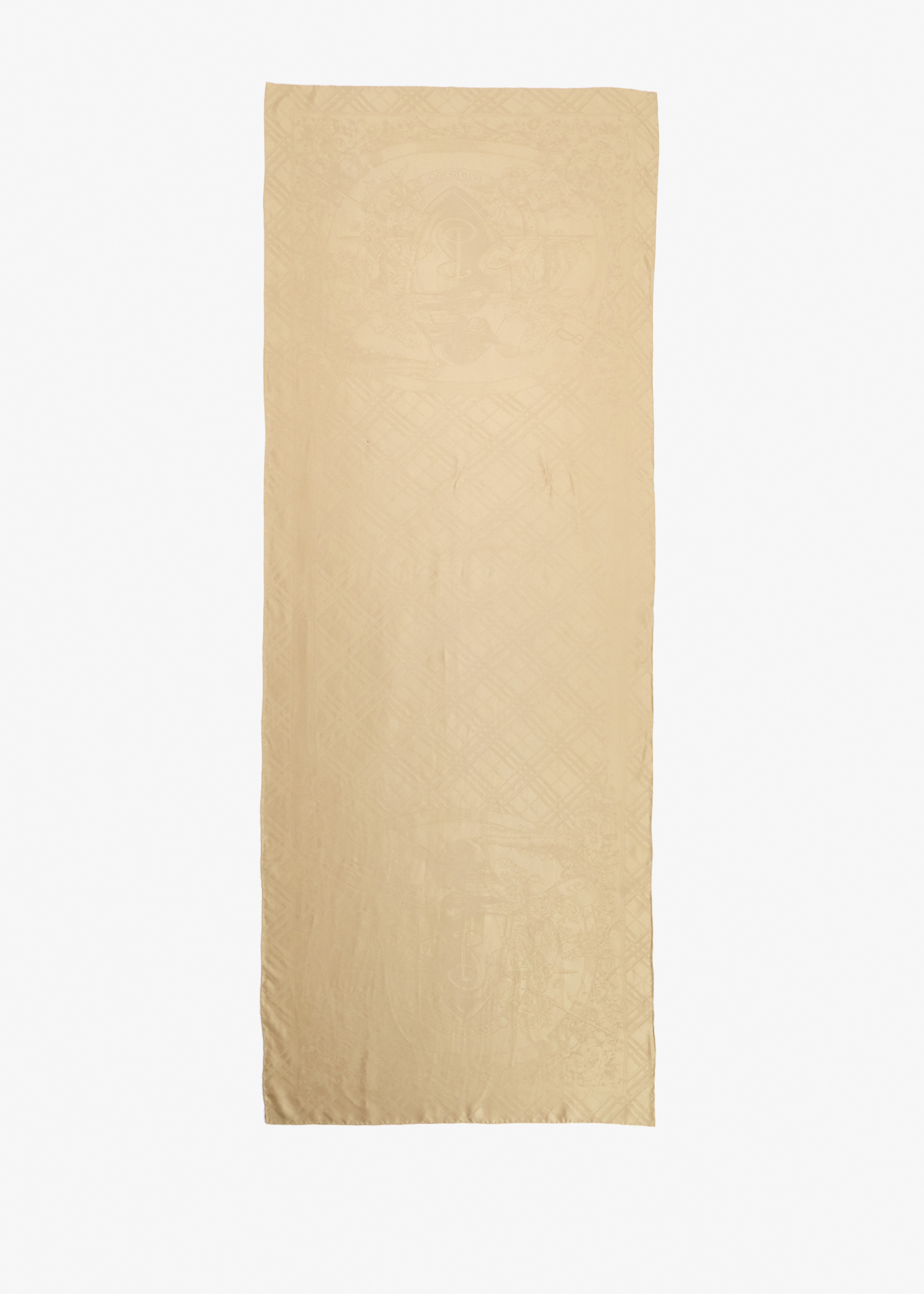 

Floral Crest silk scarf, Beige