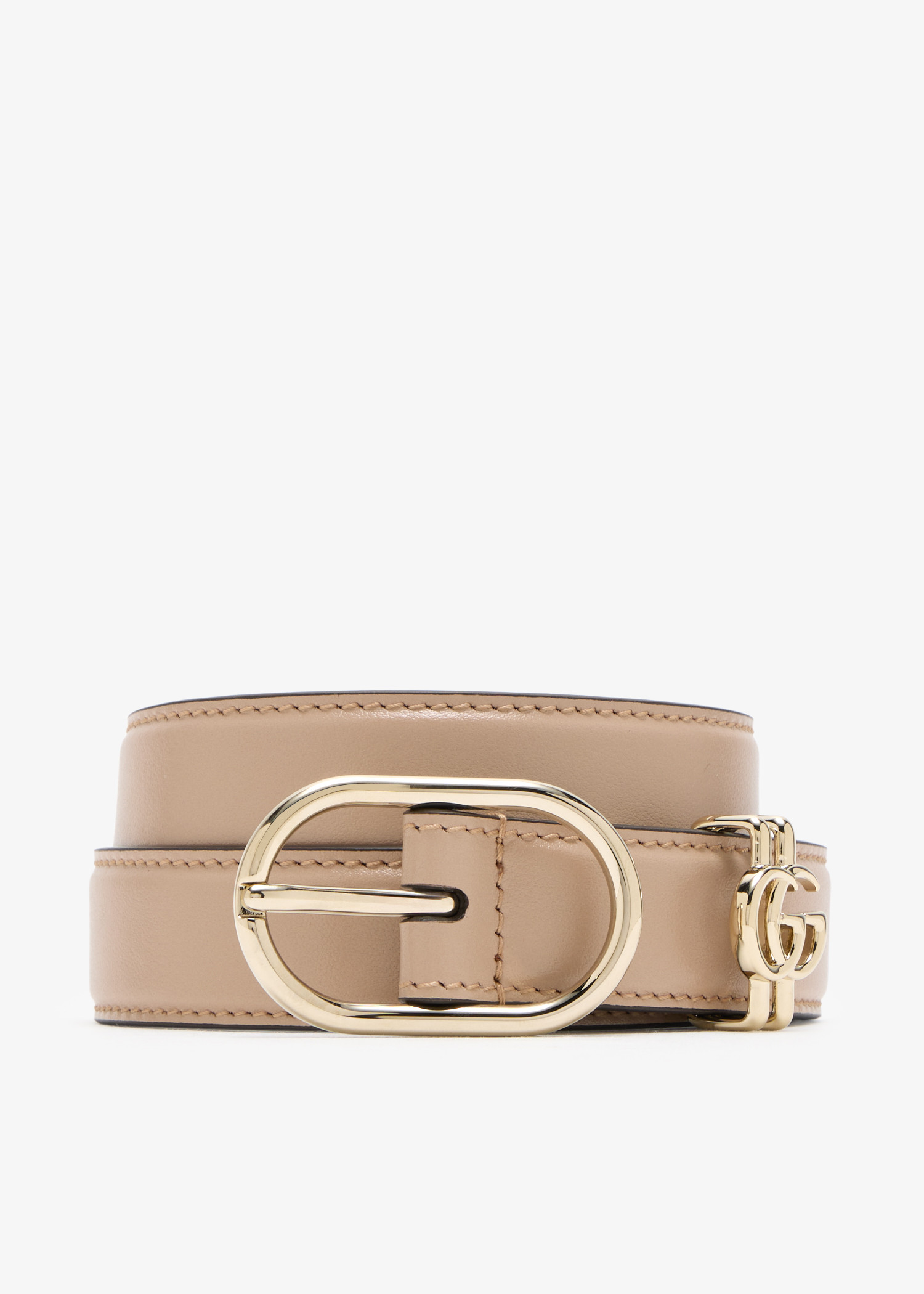 

Oval buckle belt, Pink