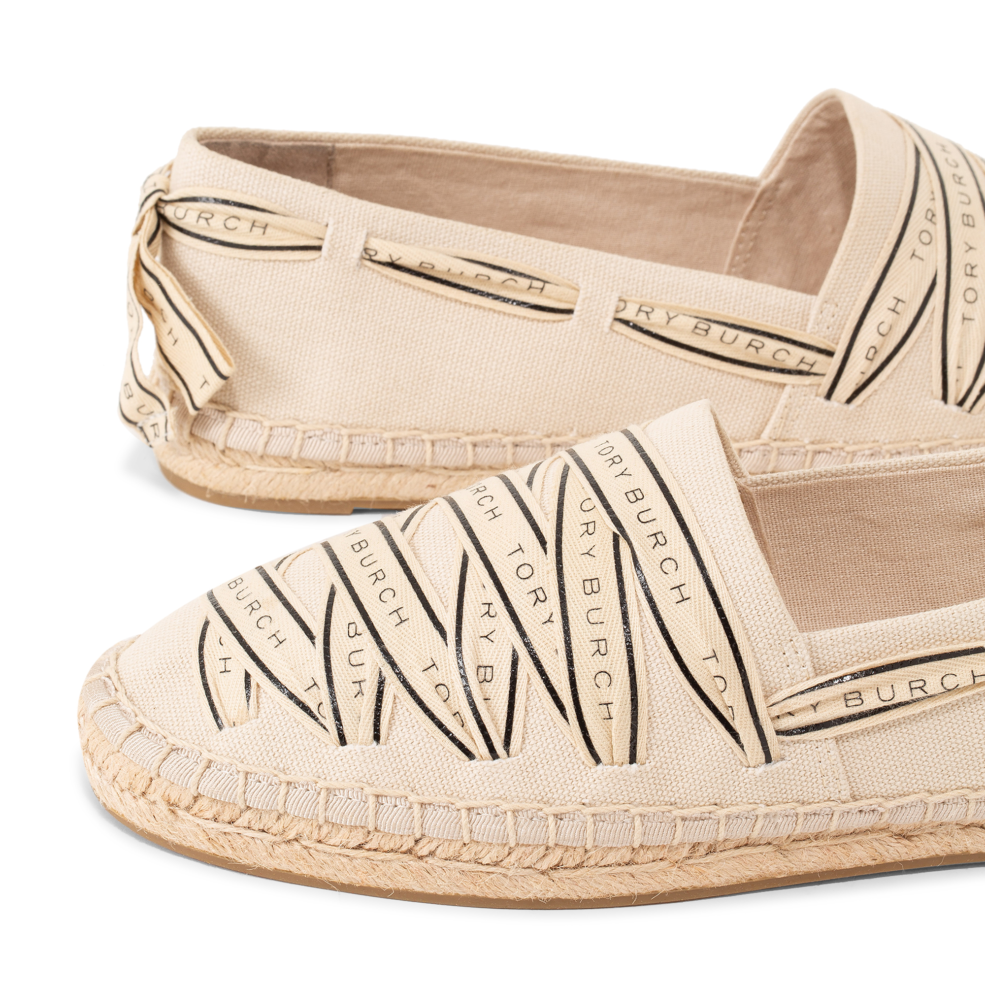 

Ribbon espadrilles, White