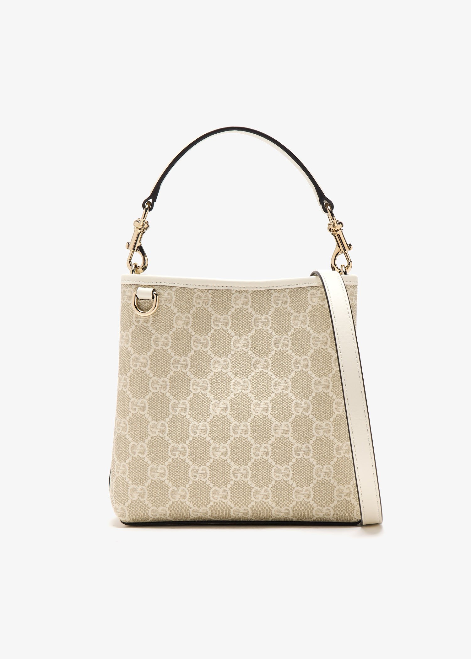 

GG Emblem mini bucket bag, Beige
