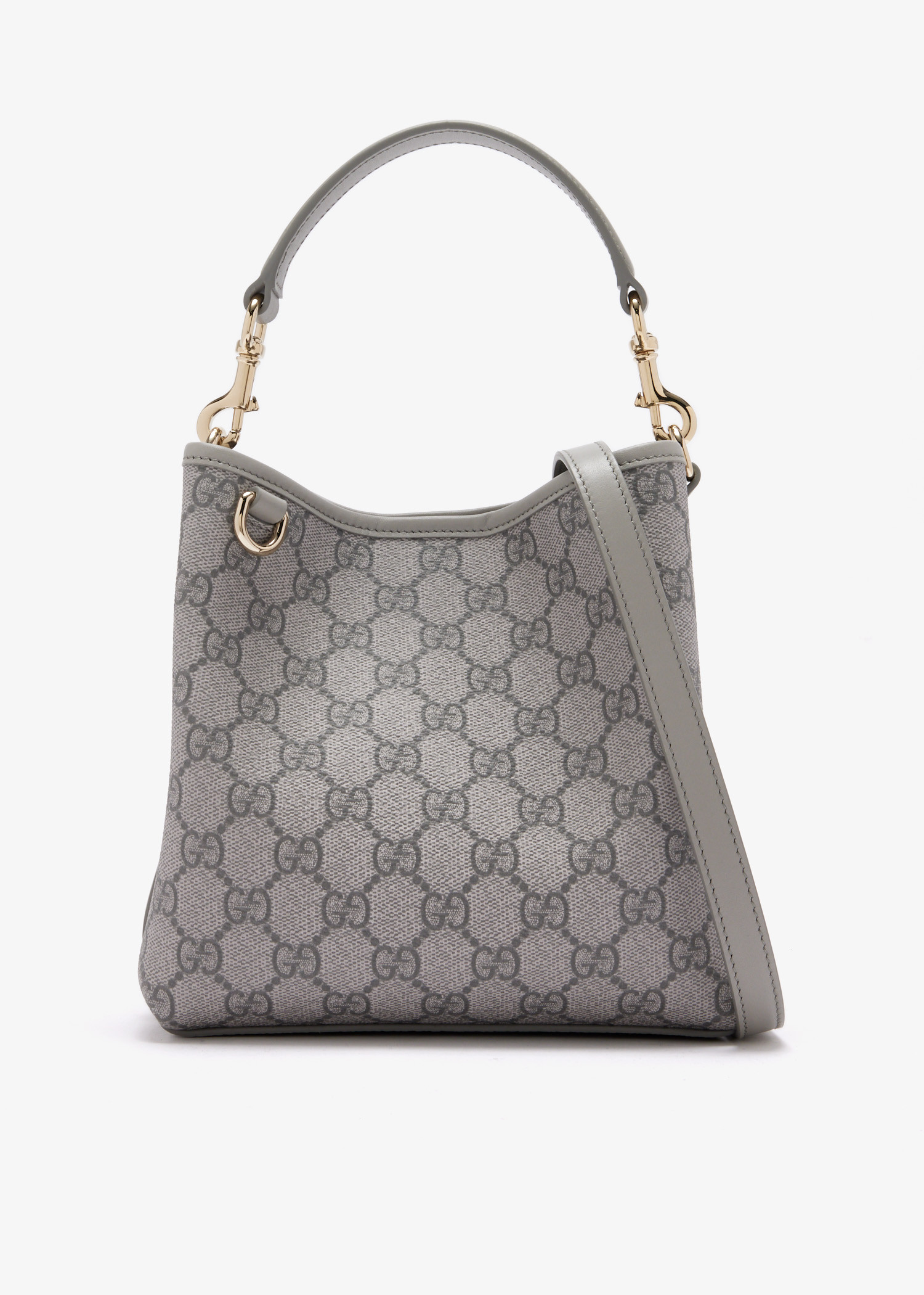 

GG Emblem small bucket bag, Grey