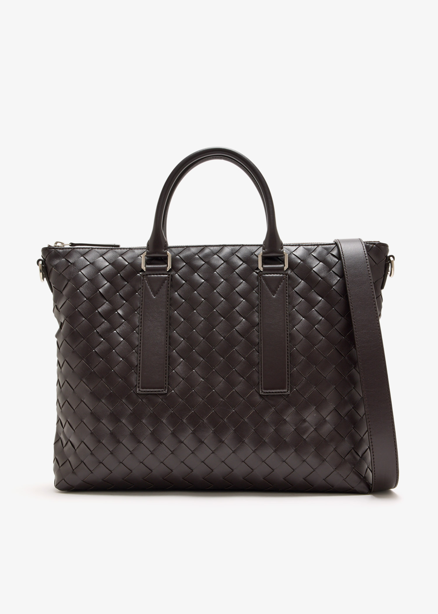 

Intrecciato soft briefcase, Brown