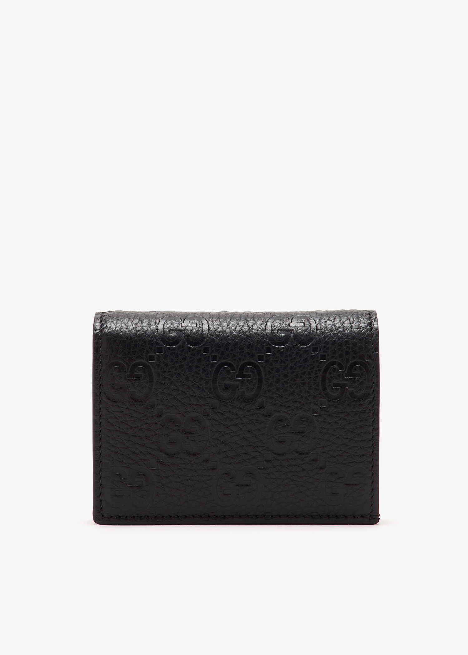 

GG Emblem mini wallet, Black