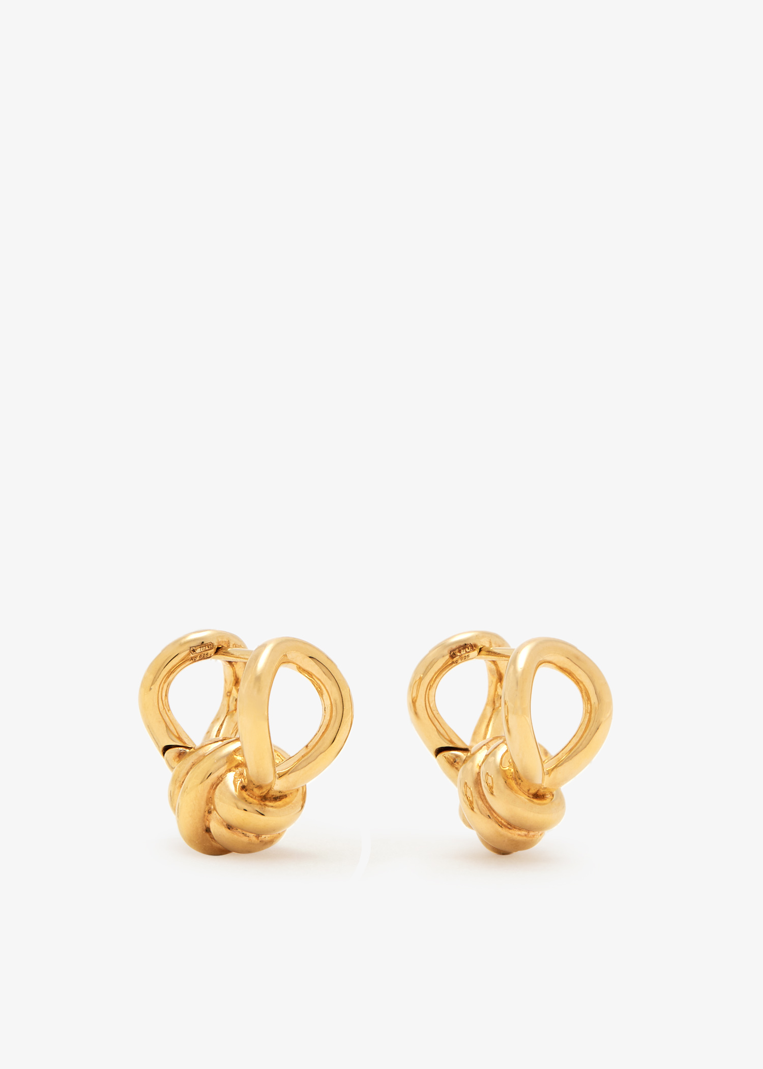 

Knot hoop earrings, Gold