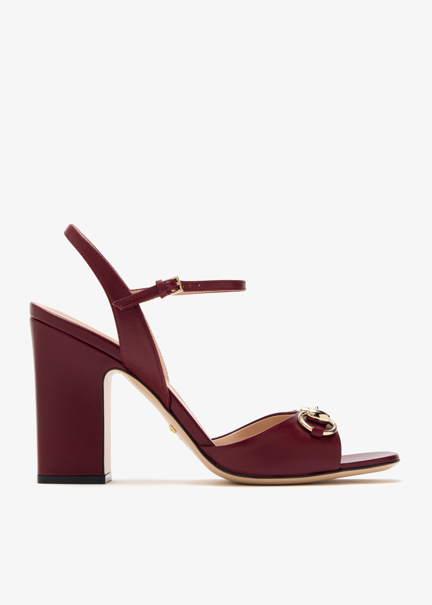 

Horsebit sandals, Burgundy