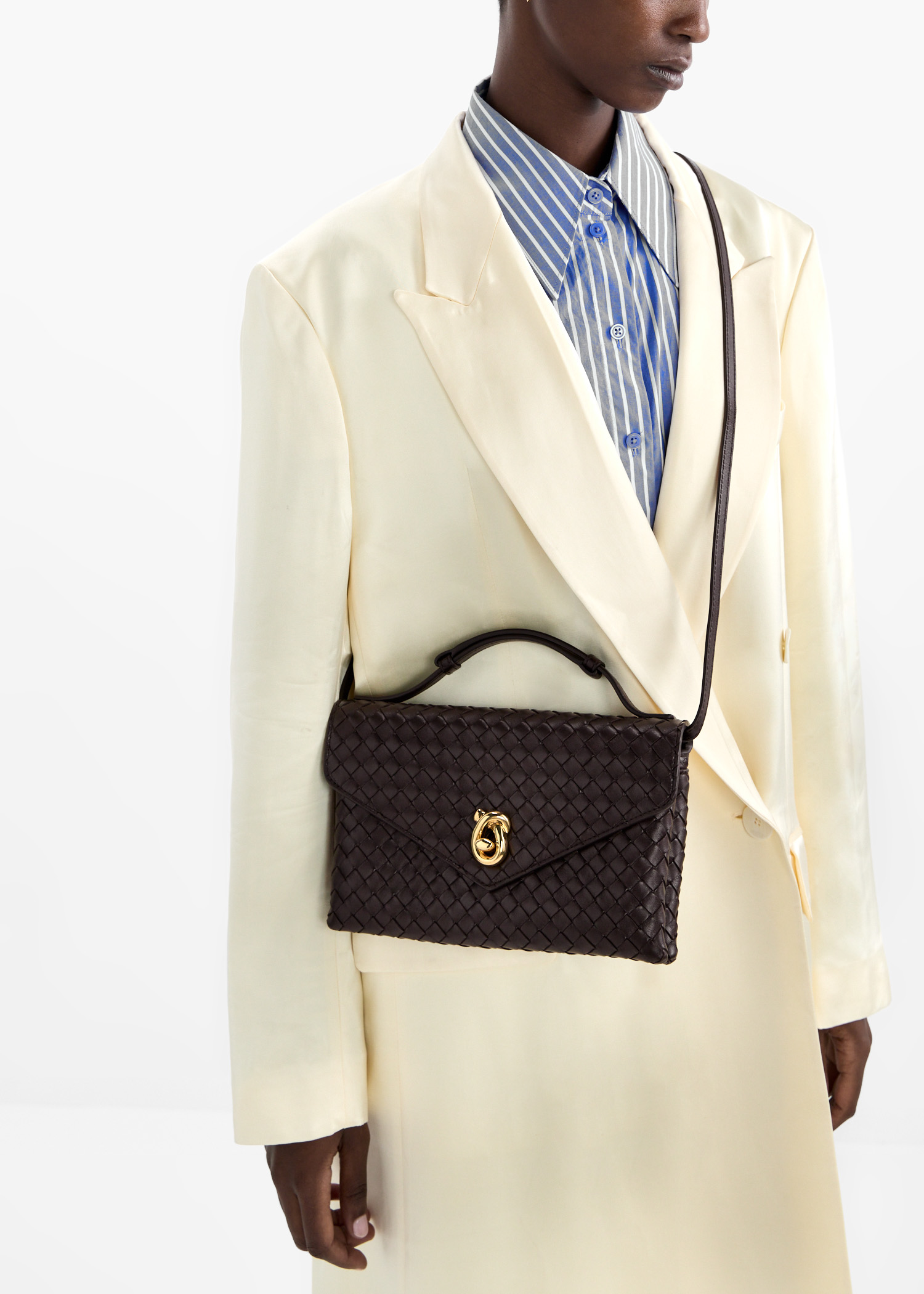 

Knot Lock crossbody bag, Brown