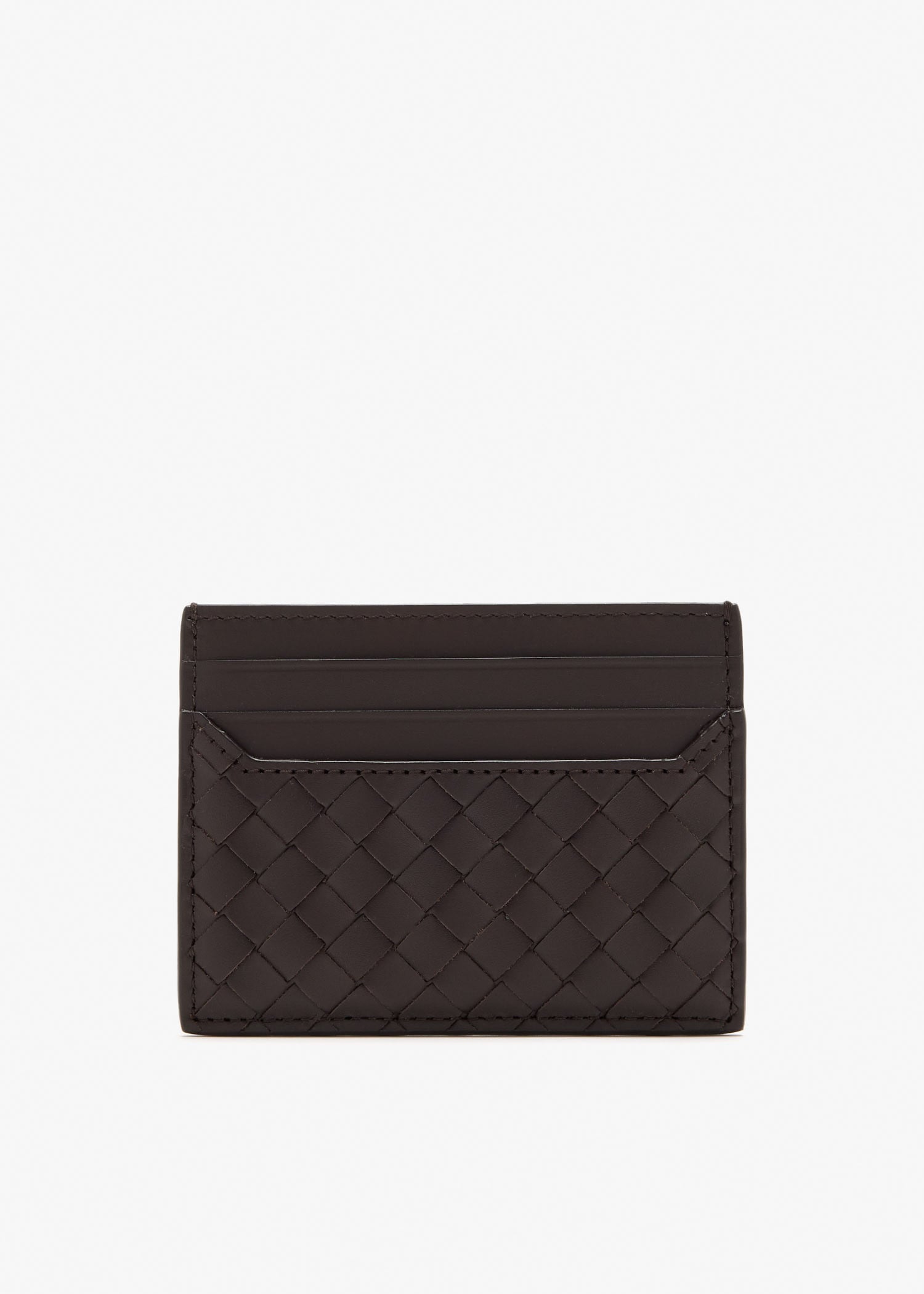

Intrecciato Piccolo card case, Brown