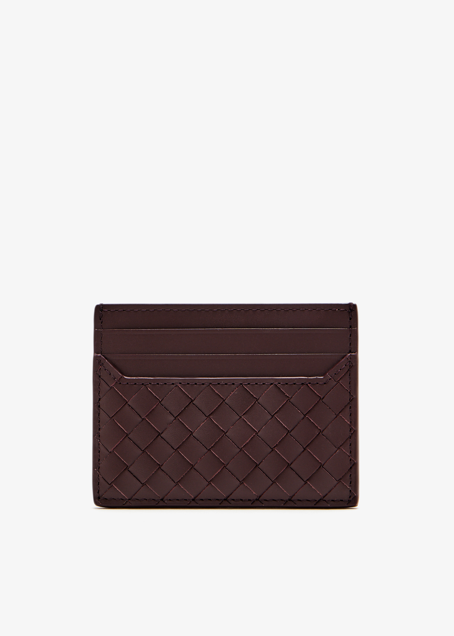 

Intrecciato card case, Burgundy