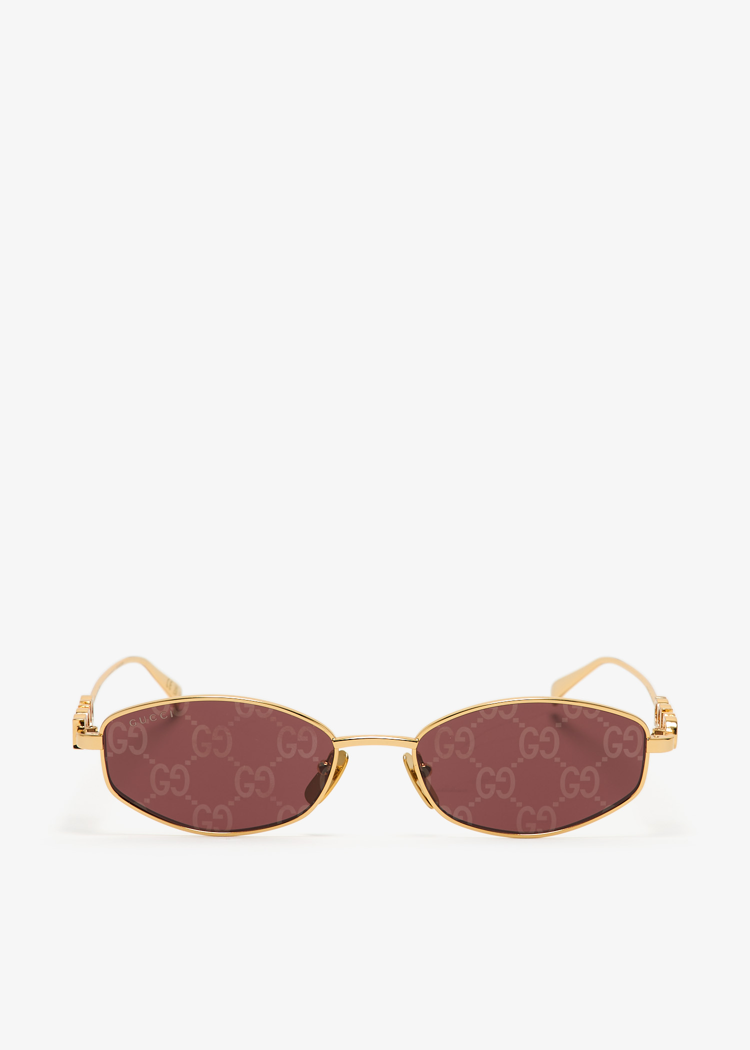 

Oval frame sunglasses, Gold