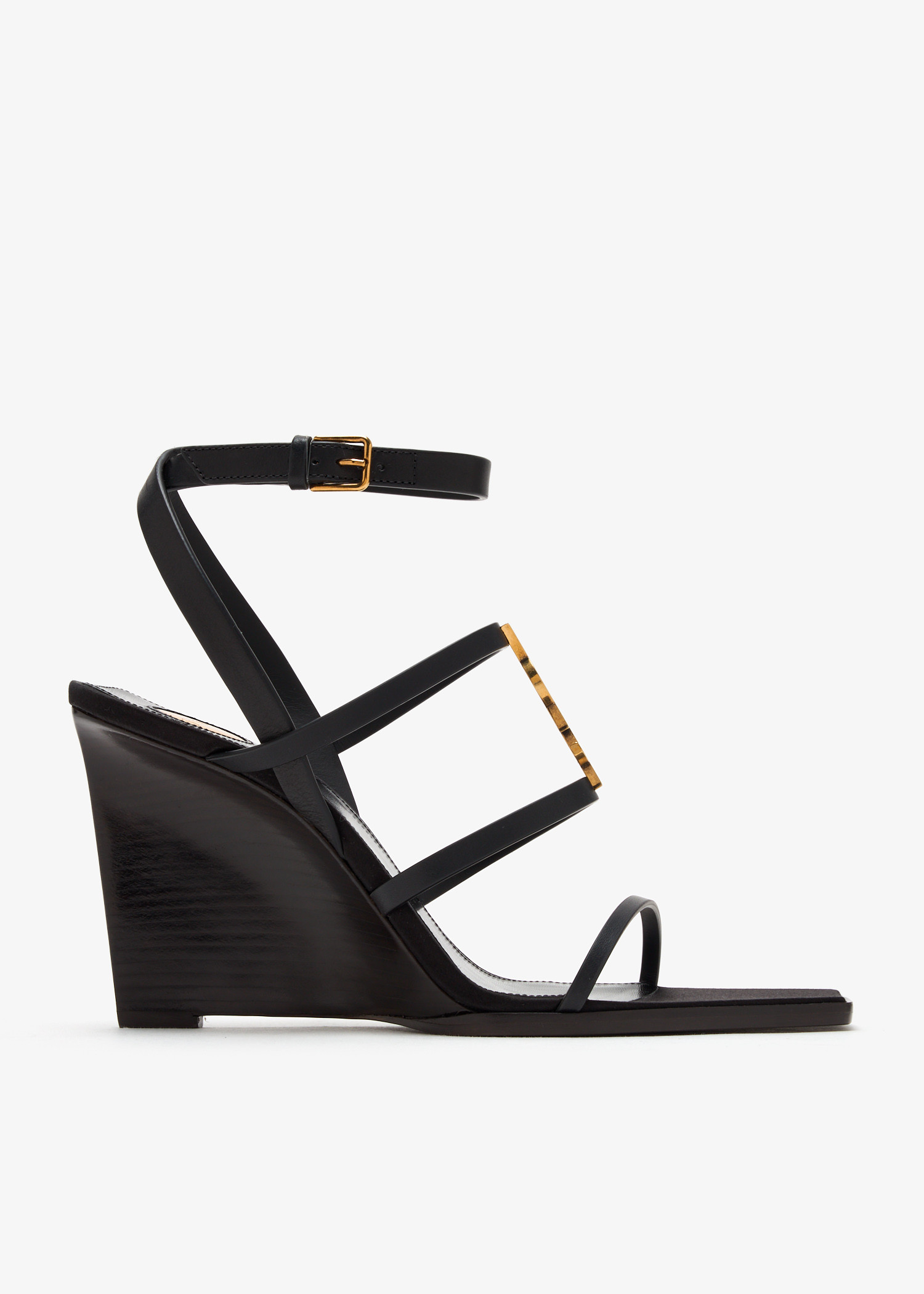 

Cassandra wedge sandals, Black
