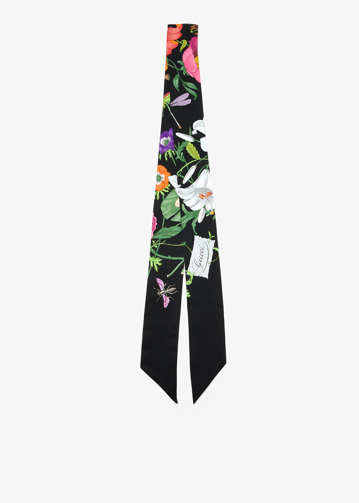 

Printed silk twill neck bow